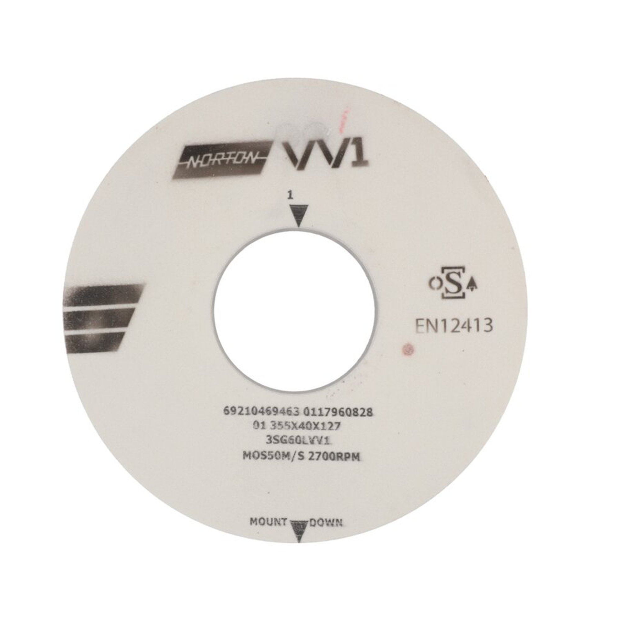 Norton Gerade Schleifscheibe 355x40x127mm K60 zum Flachschleifen VV1