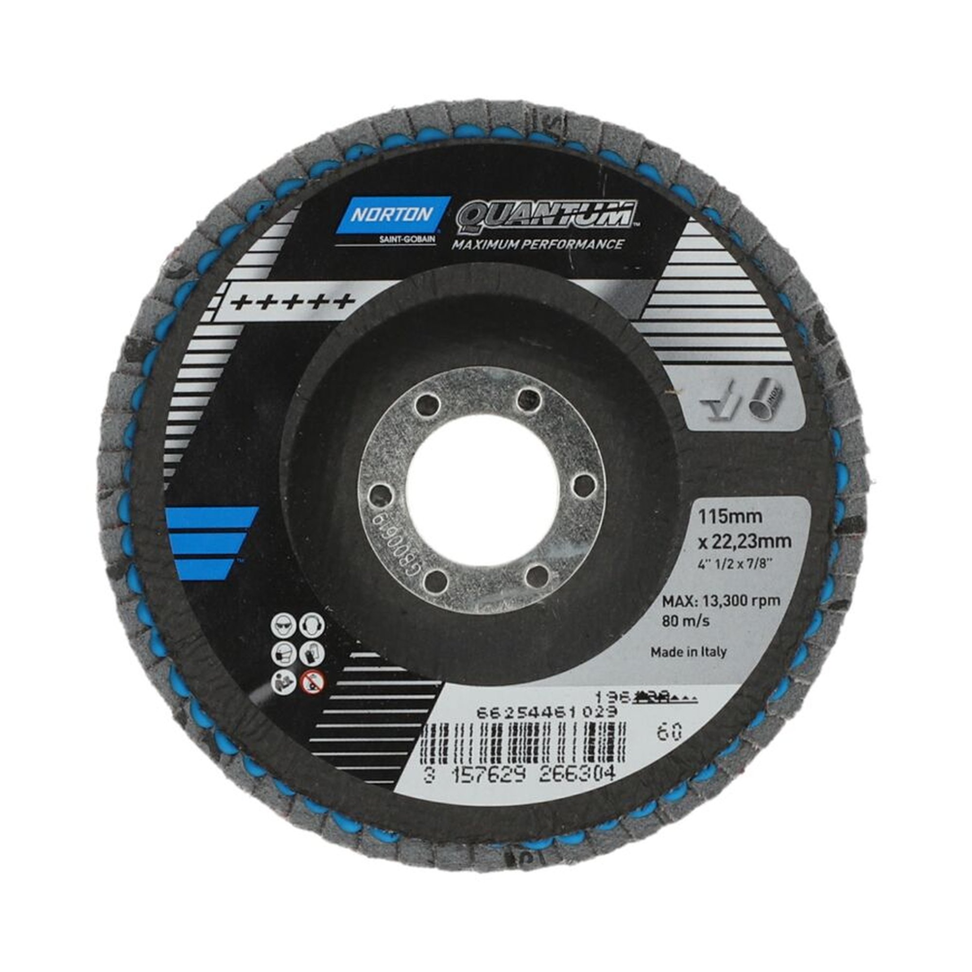 10 x Norton Fächerscheibe Schleifmopteller 115x22 R996 60 Quantum, langlebig, effizient