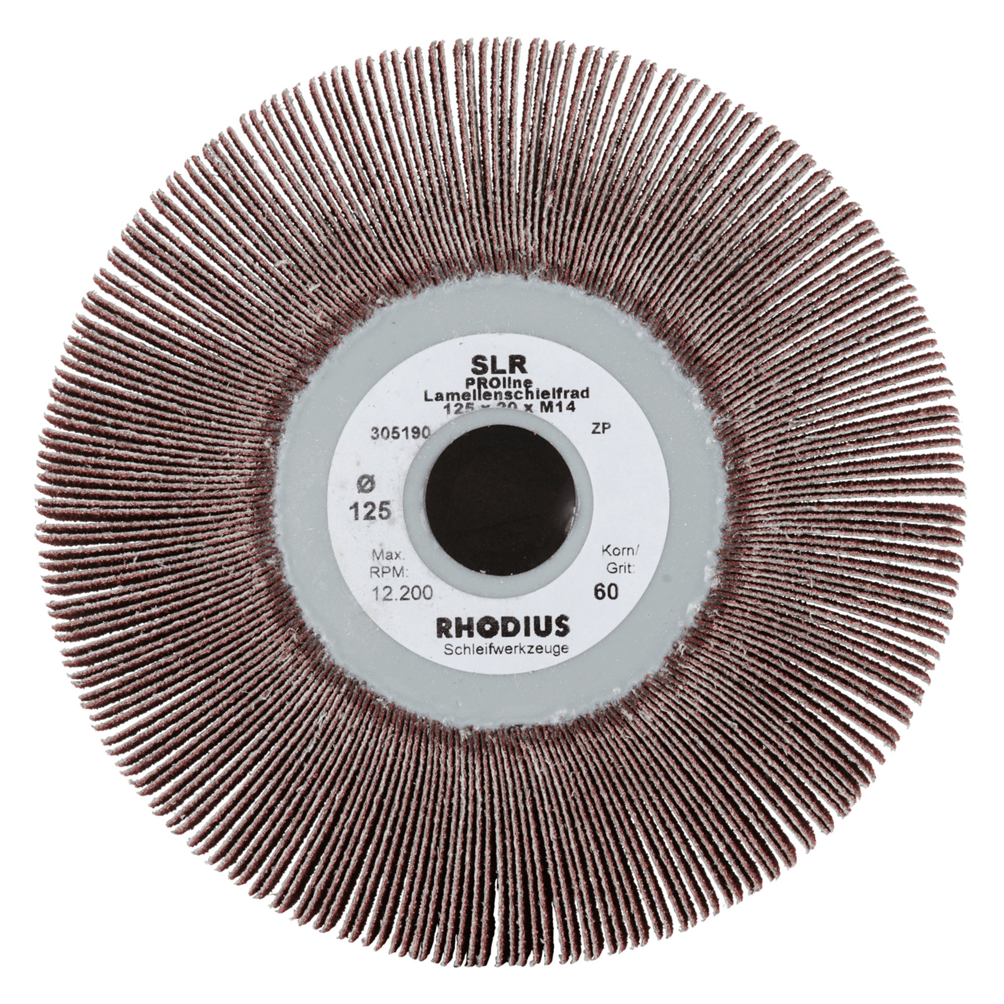 5 x RHODIUS Fächerschleifer Schleifmop SLR Ø 125 mm Körnung 80
