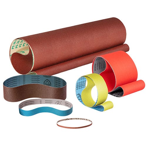 verschiedene Arten von Schleifbändern