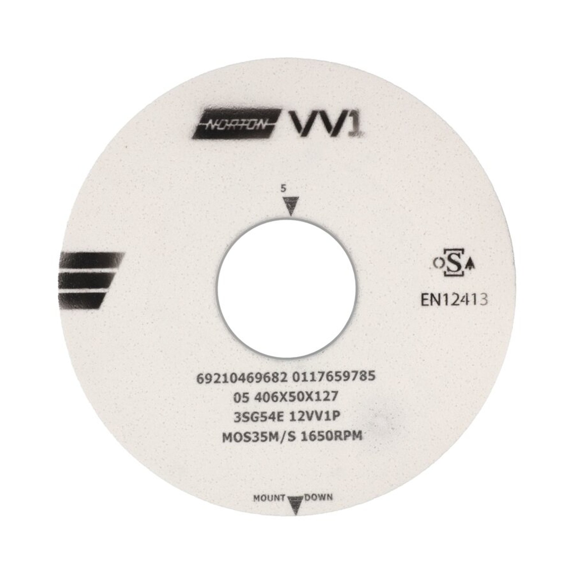 Norton Schleifscheibe einseitig ausgespart 406x50x127mm K54 zum Flachschleifen