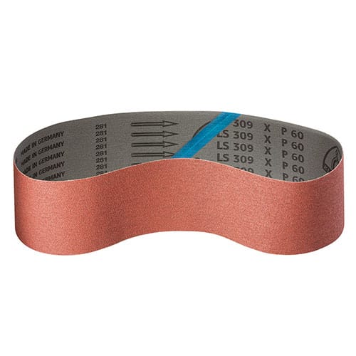 Korundschleifband für Handbandschleifmaschine