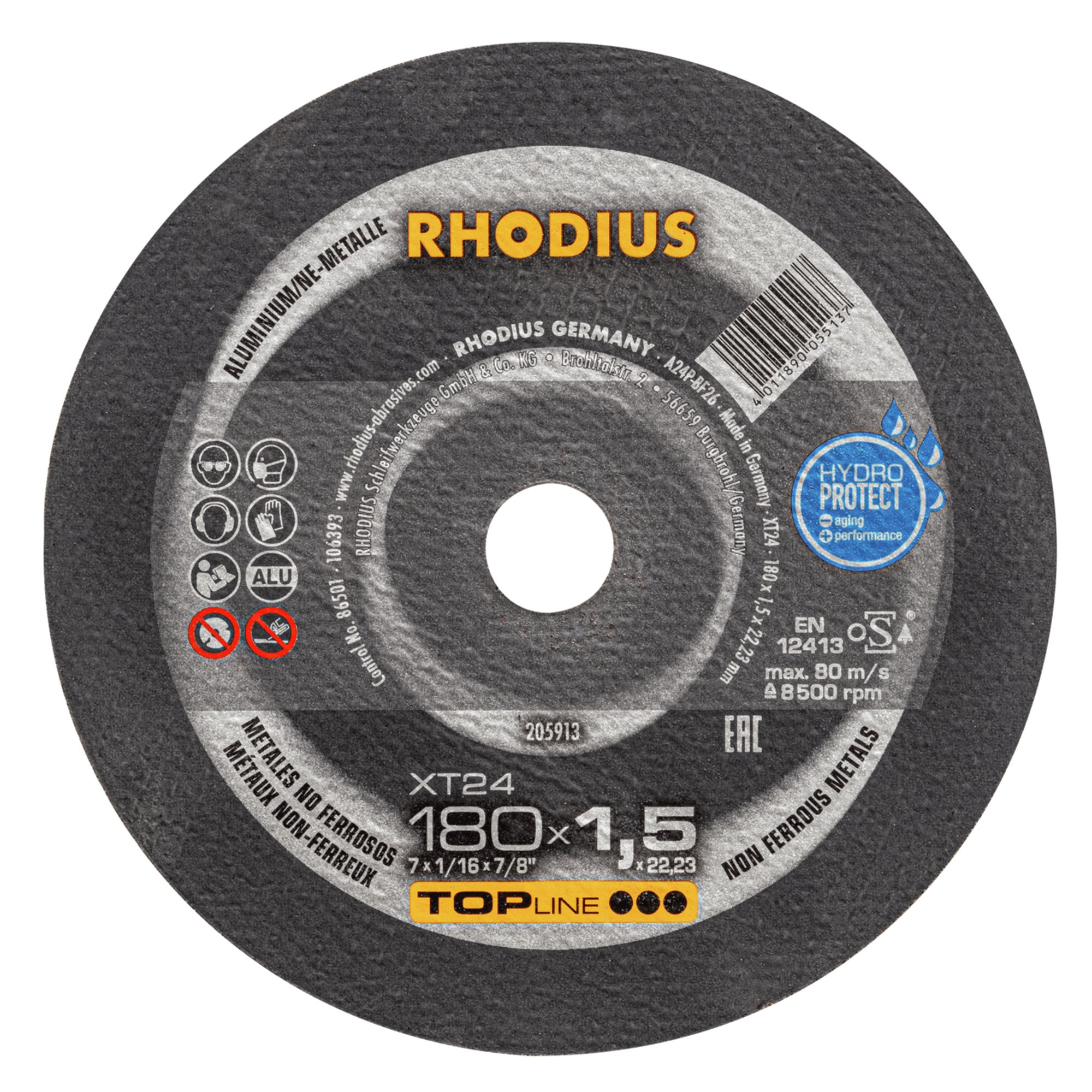 25 x RHODIUS Extradünne Trennscheibe XT24 Ø 180 mm