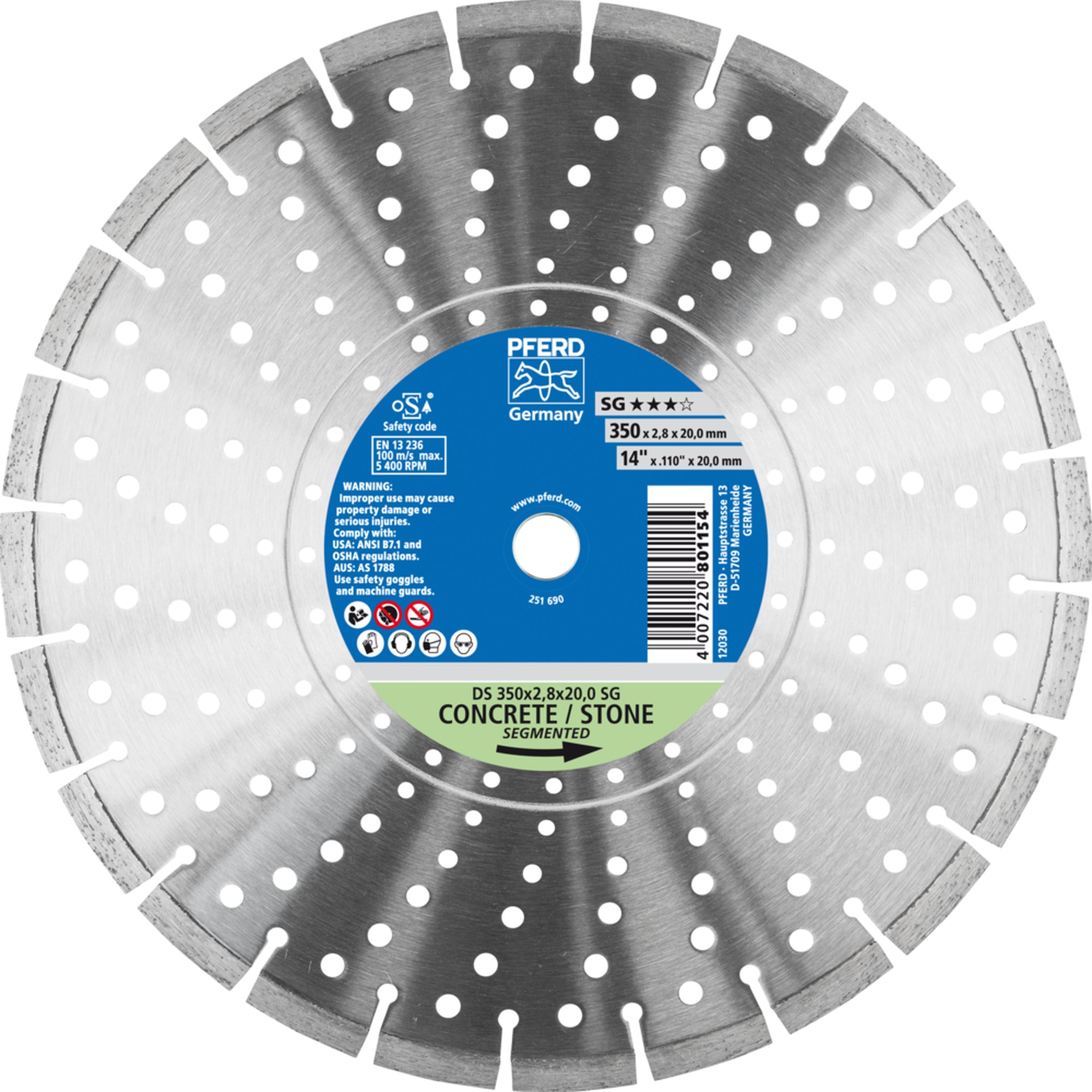 PFERD Diamant-Trennscheibe DS 350 x 2,8 x 20,0 SG