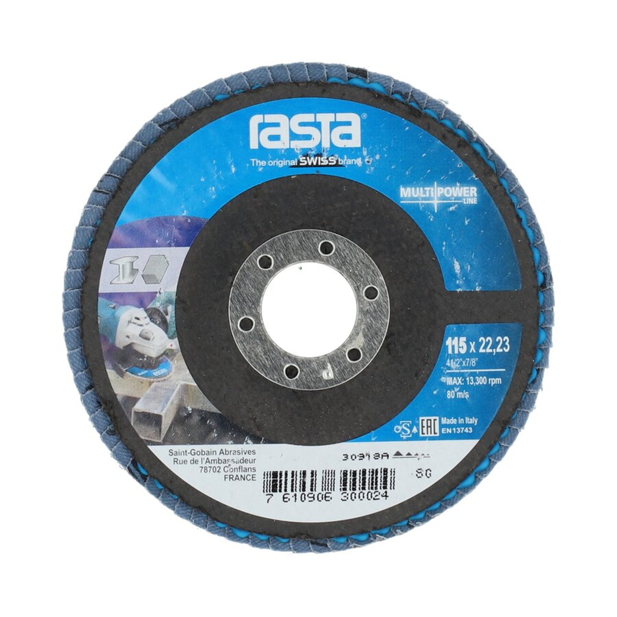 10 x Norton Fächerschleifscheiben 125x22mm K120 Rasta Multipower, langlebig & effizient