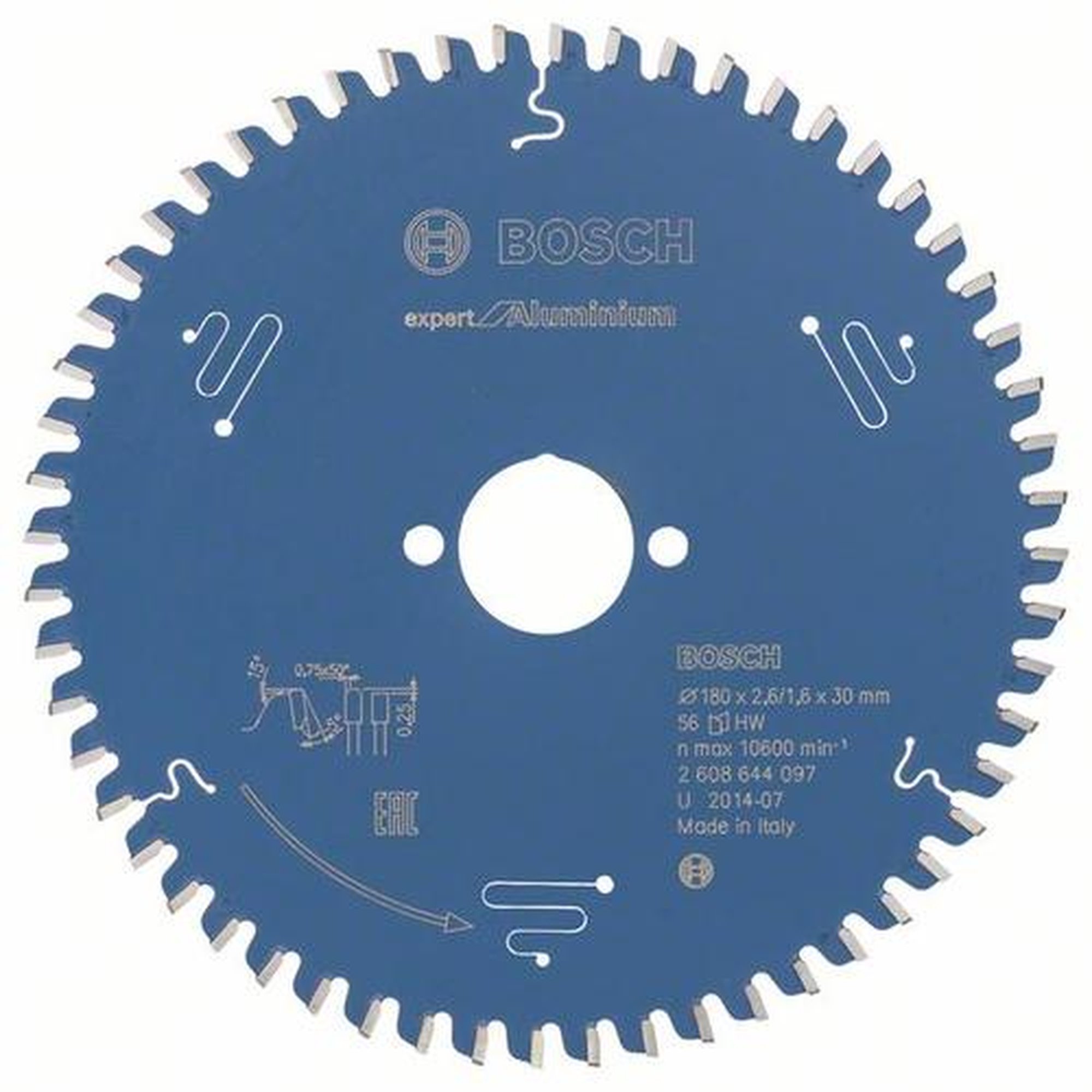 BOSCH Kreissägeblatt Expert für Aluminium, Ø 180 mm, 56 Zähne