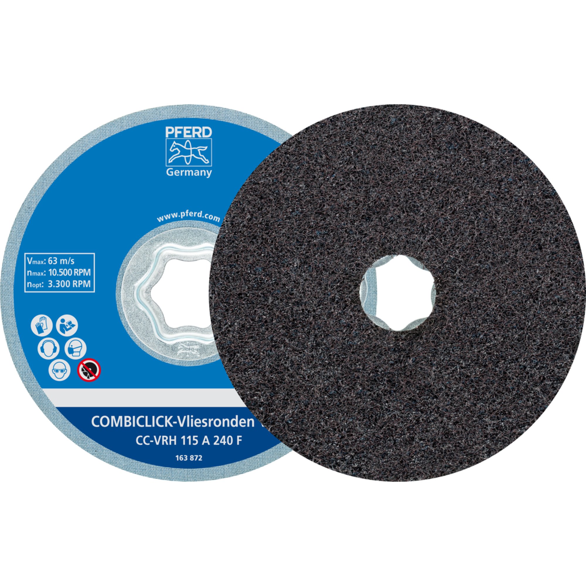10 x PFERD COMBICLICK Vliesronde CC-VRH 115 A 240 F