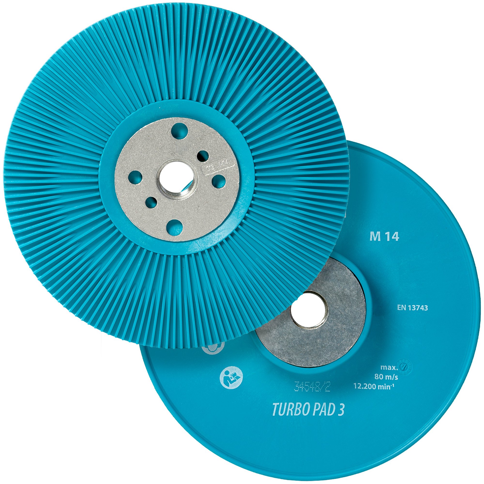 VSM  Turbo Pad 3 Stützteller, extra hart, mit Kühlrippen, bombiert Ø 125 mm