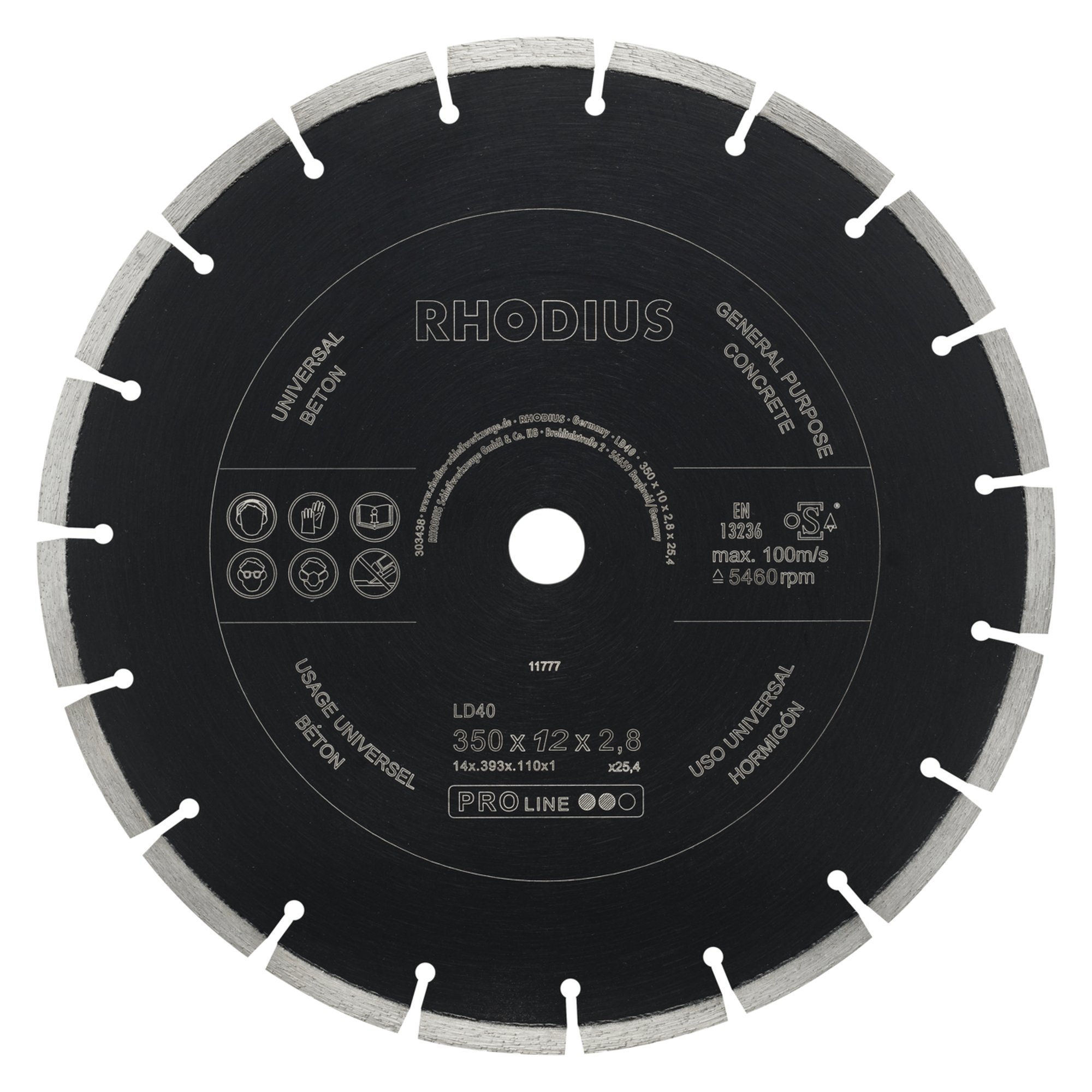 RHODIUS Diamanttrennscheibe  LD40 Ø 350 mm