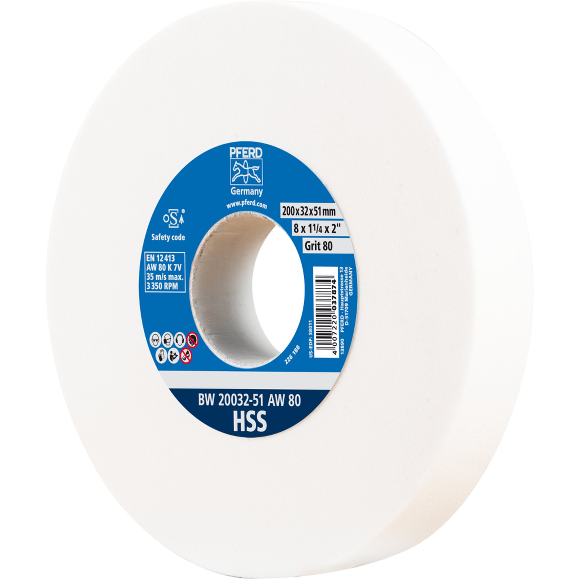 PFERD Schleifbockscheibe BW 20032-51 AW 80 HSS