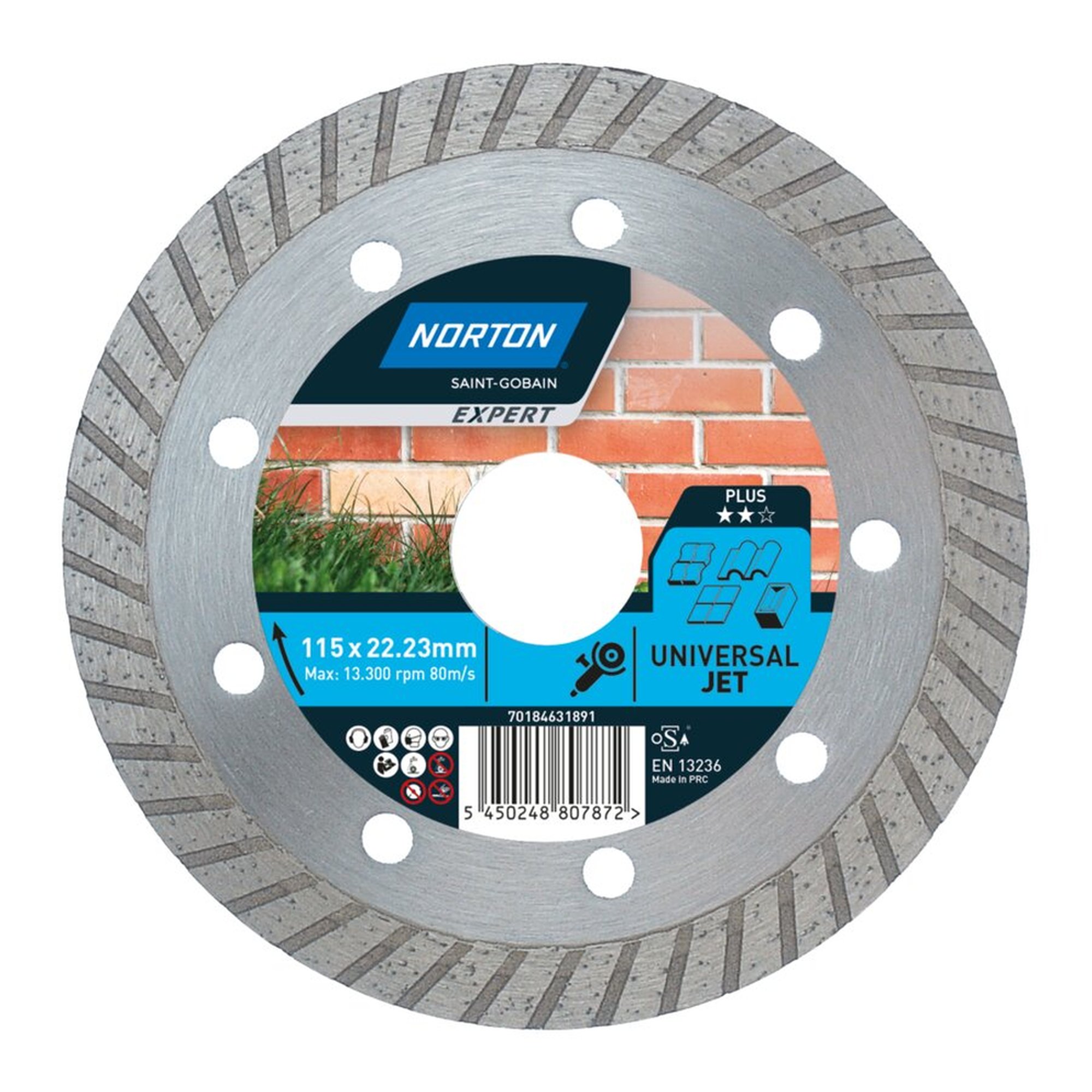 Norton EXPERT JET RIM Diamantscheibe 110x22.23mm für Allgemeine Baumaterialien