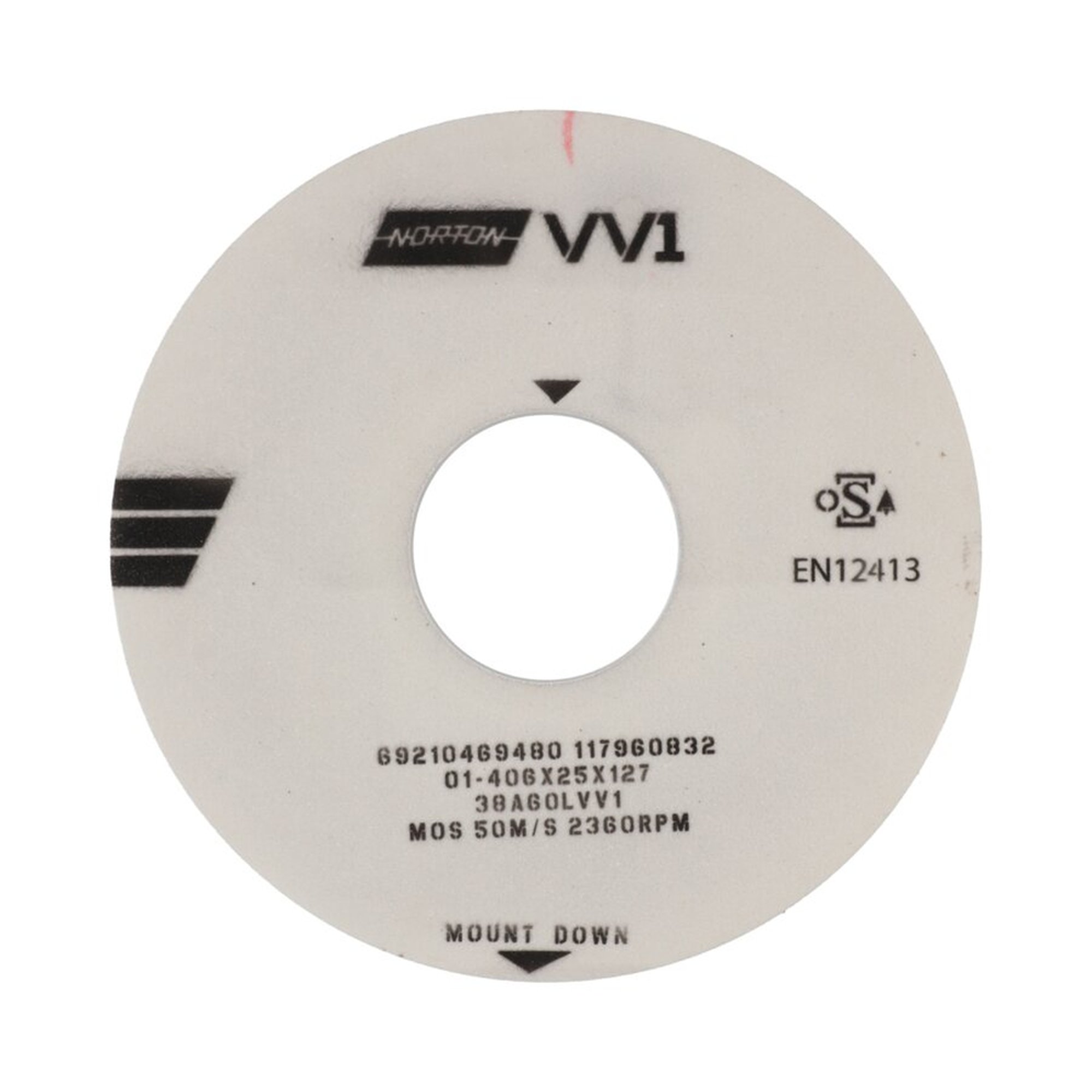 Norton Gerade Schleifscheibe 406x25x127mm K60 für Flachschleifen VV1
