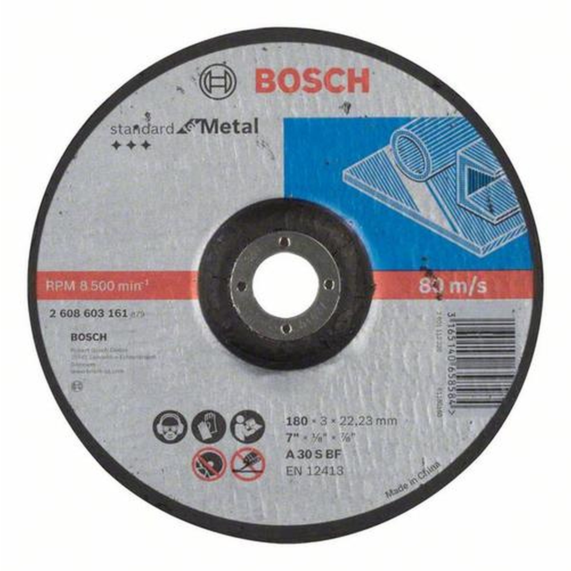 20x BOSCH Trennscheibe gekröpft Standard für Metall A 30 S BF, Ø 180 x 3,0 mm