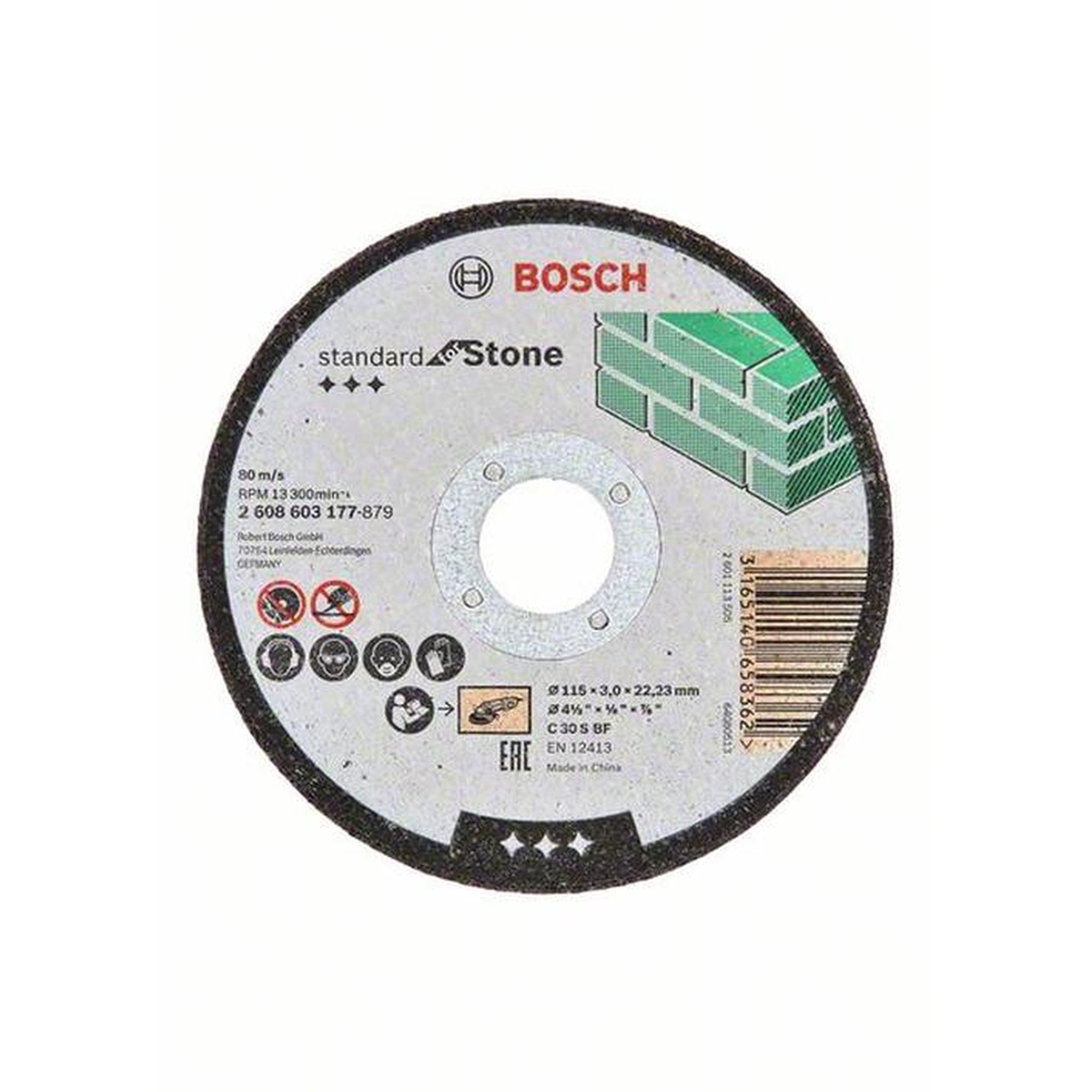 25x BOSCH Trennscheibe gerade Standard für Stein C 30 S BF, Ø 115 x 3,0 mm