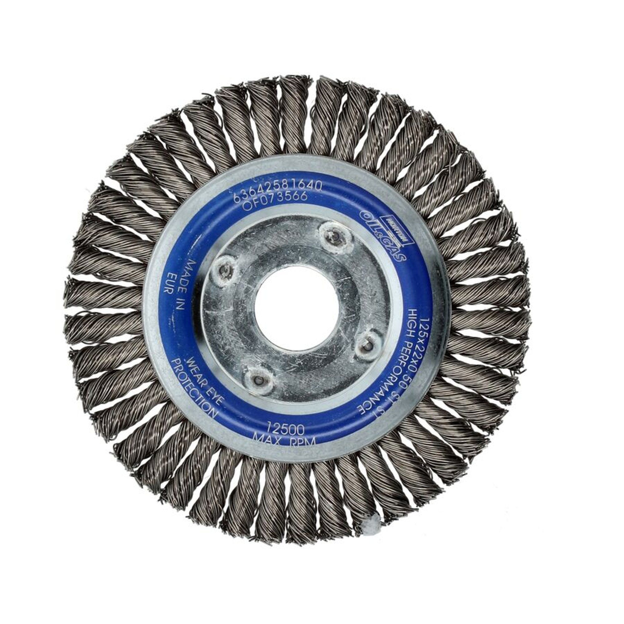 15 x Norton Drahtbürste Rundbürste gezopft Edelstahl WHB 125mm 6x22,2mm 0,5mm 15 42