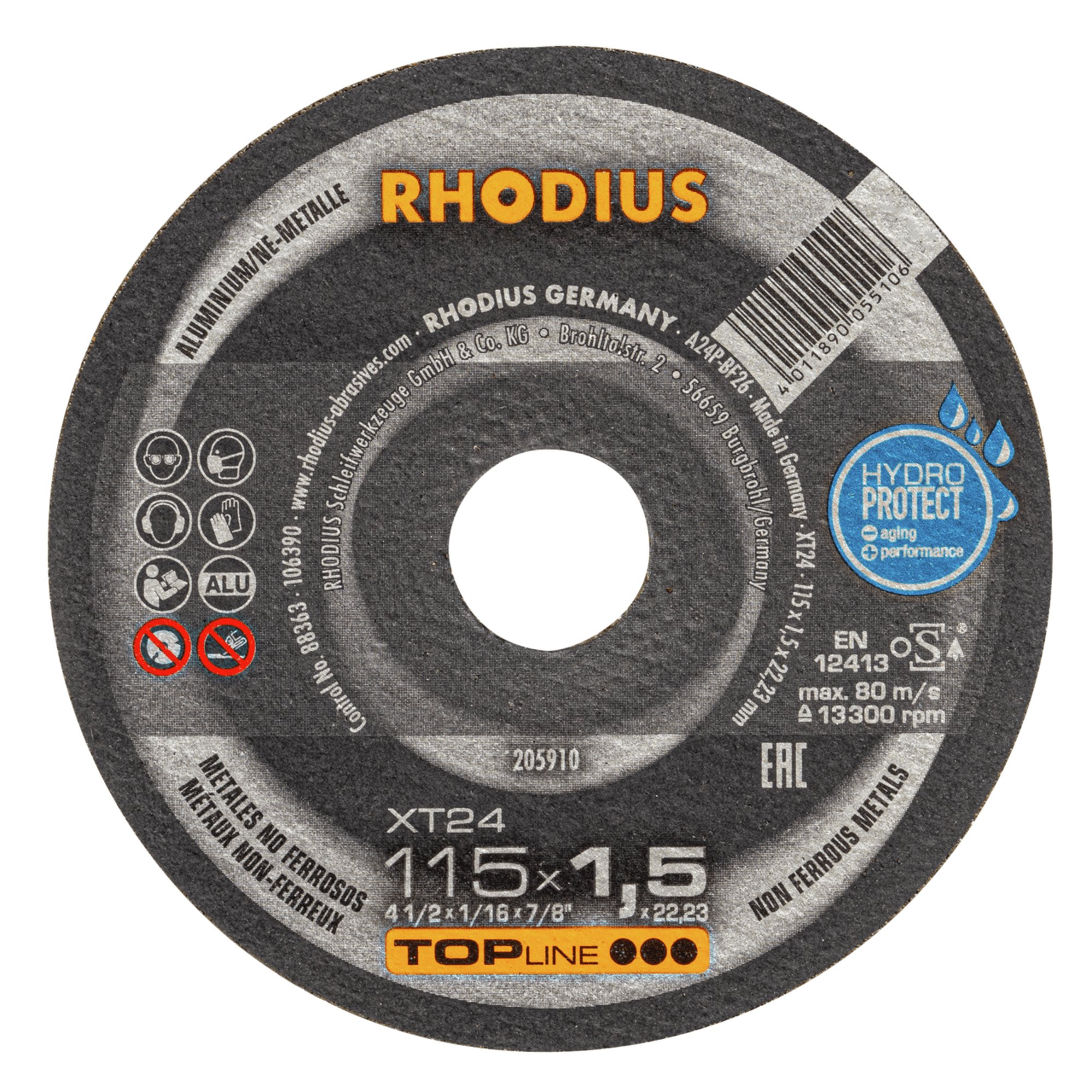 50 x RHODIUS Extradünne Trennscheibe XT24 Ø 115 mm