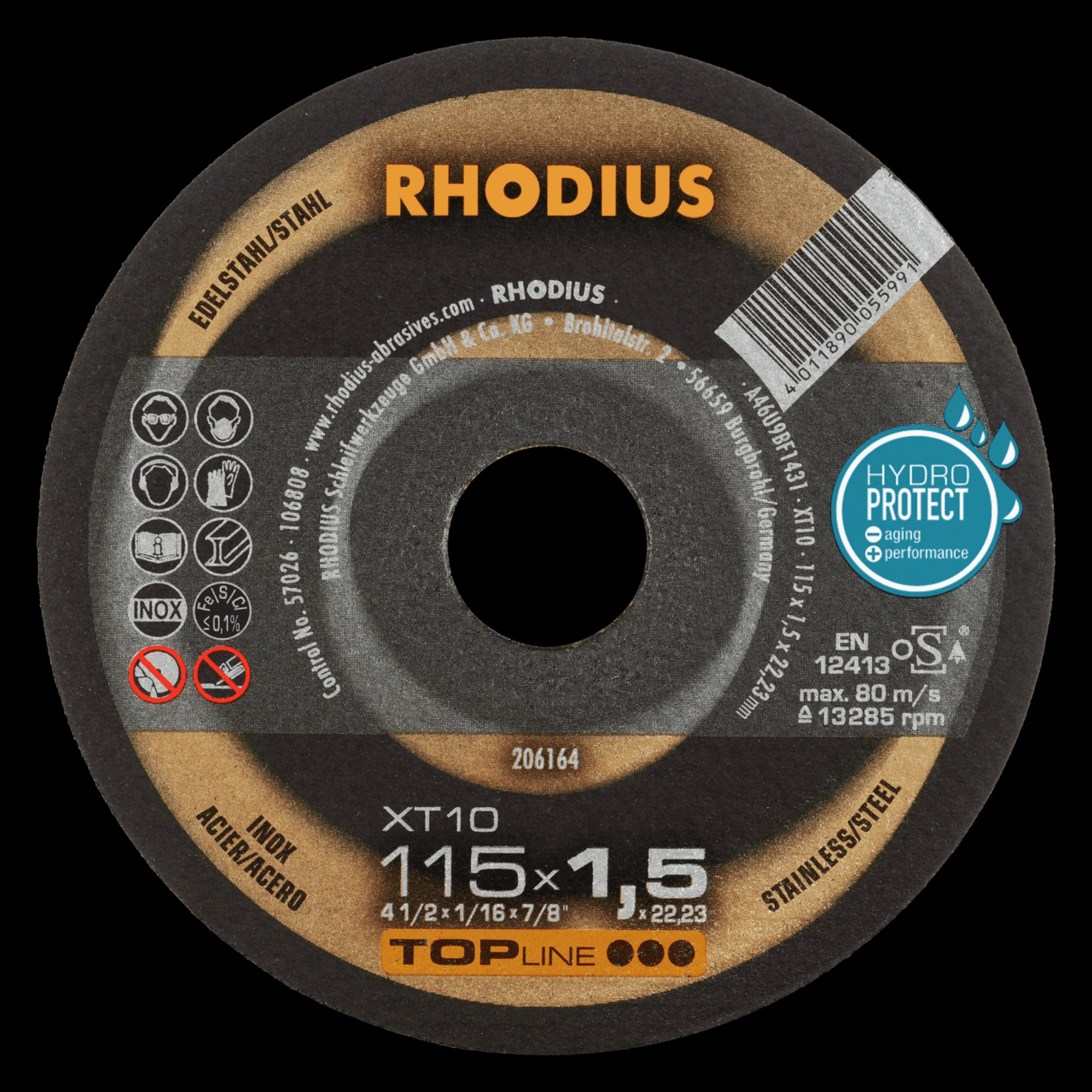 50 x RHODIUS Extradünne Trennscheibe XT10 Ø 115 mm