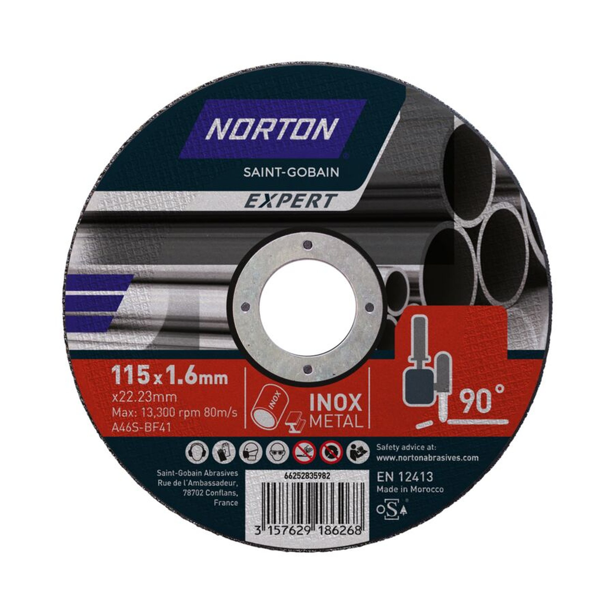 25 x Norton EXPERT Trennscheibe Ultradünn Metall/Inox 115x1.6x22.23mm