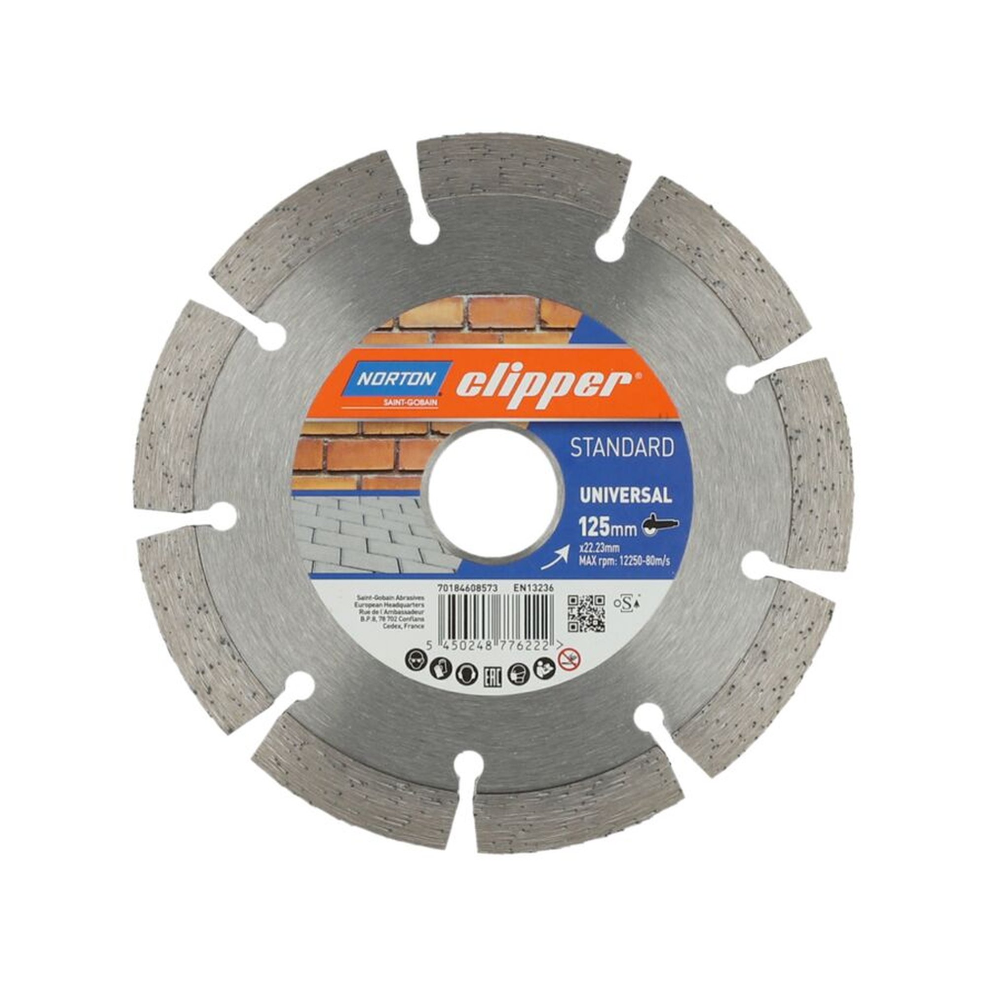 Norton Clipper Standard Universal Diamantscheibe 125x22.23mm für vielseitigen Einsatz