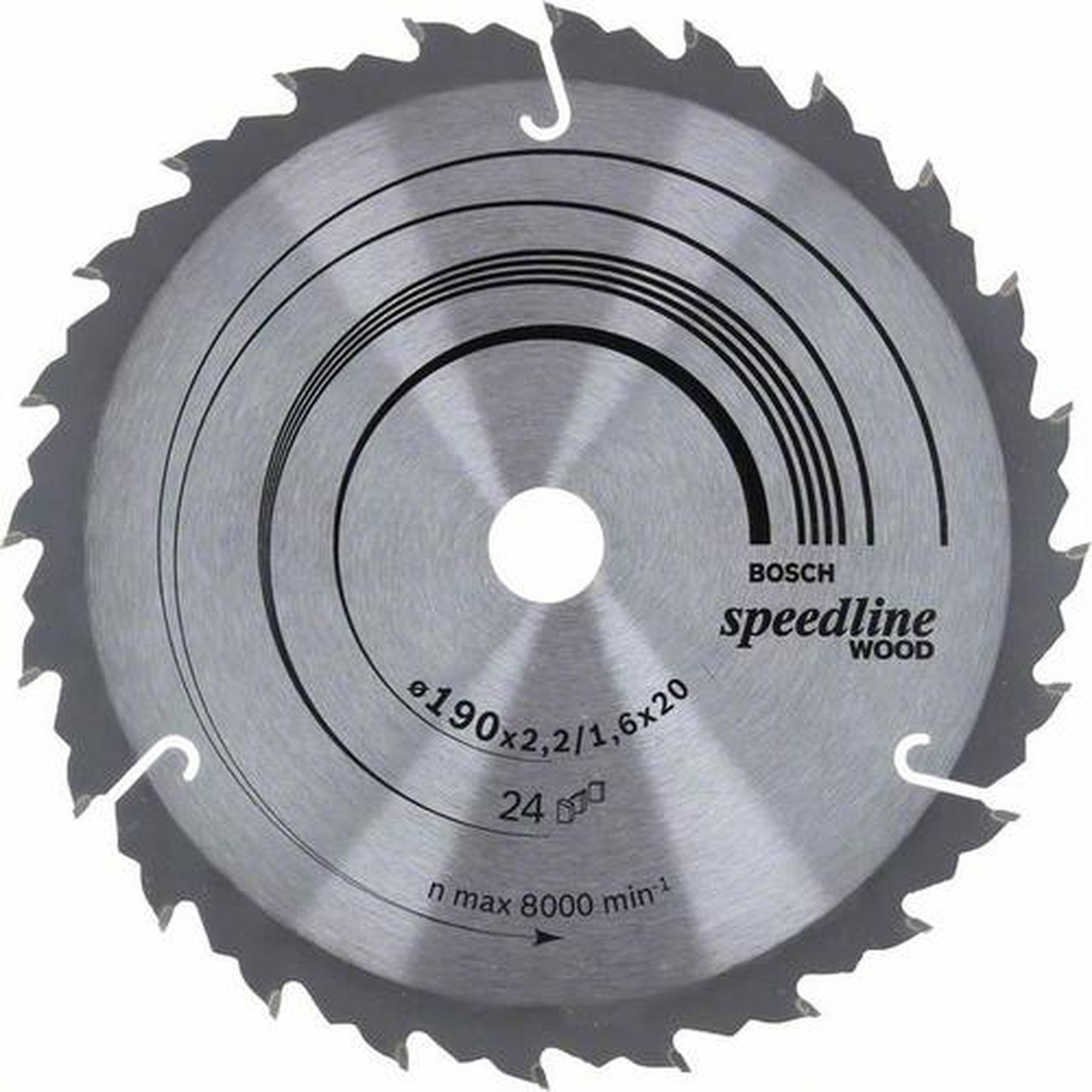 BOSCH Kreissägeblatt Speedline Holz, Ø 190 mm, 24 Zähne