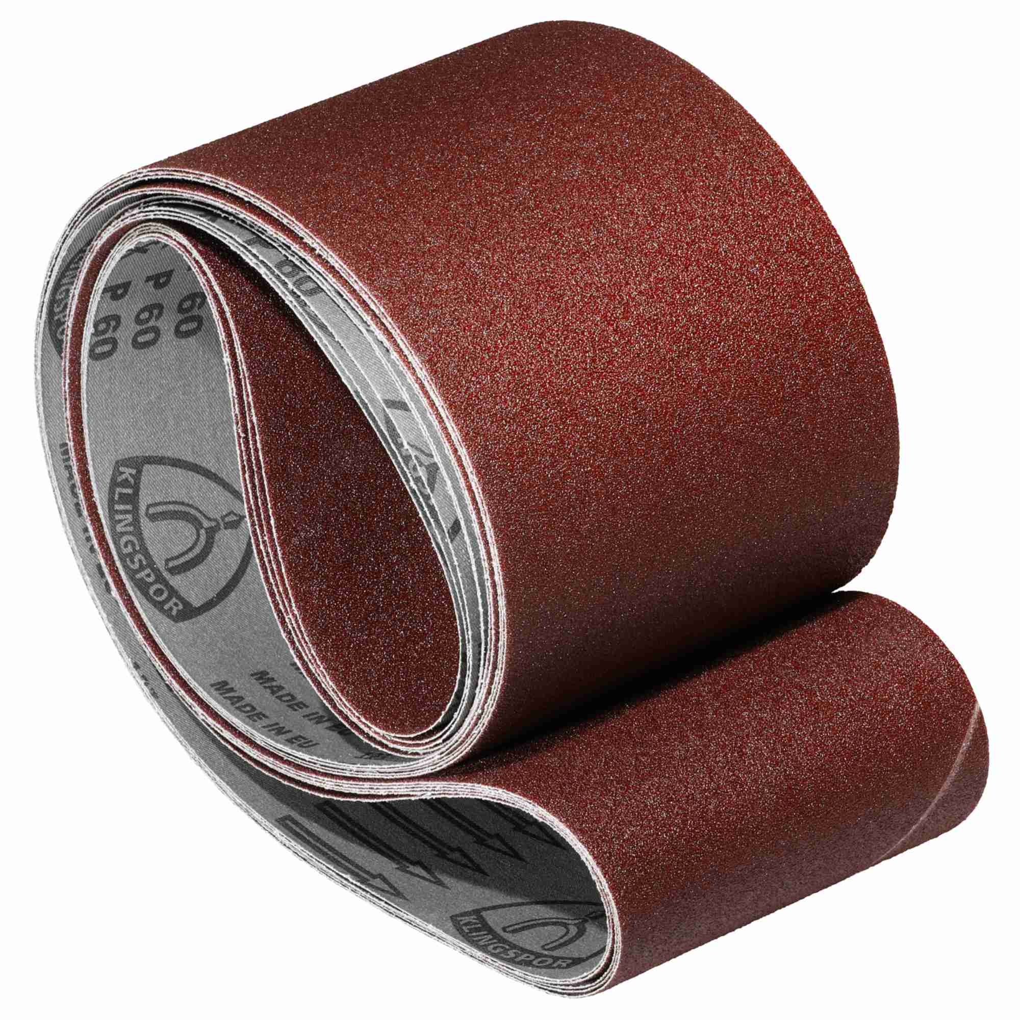 Klingspor Schleifband Korund | 150 x 2500 mm Korn 80 | Gewebe Schleifbänder für Metall & Holz | weitere Maße & Körnungen wählbar