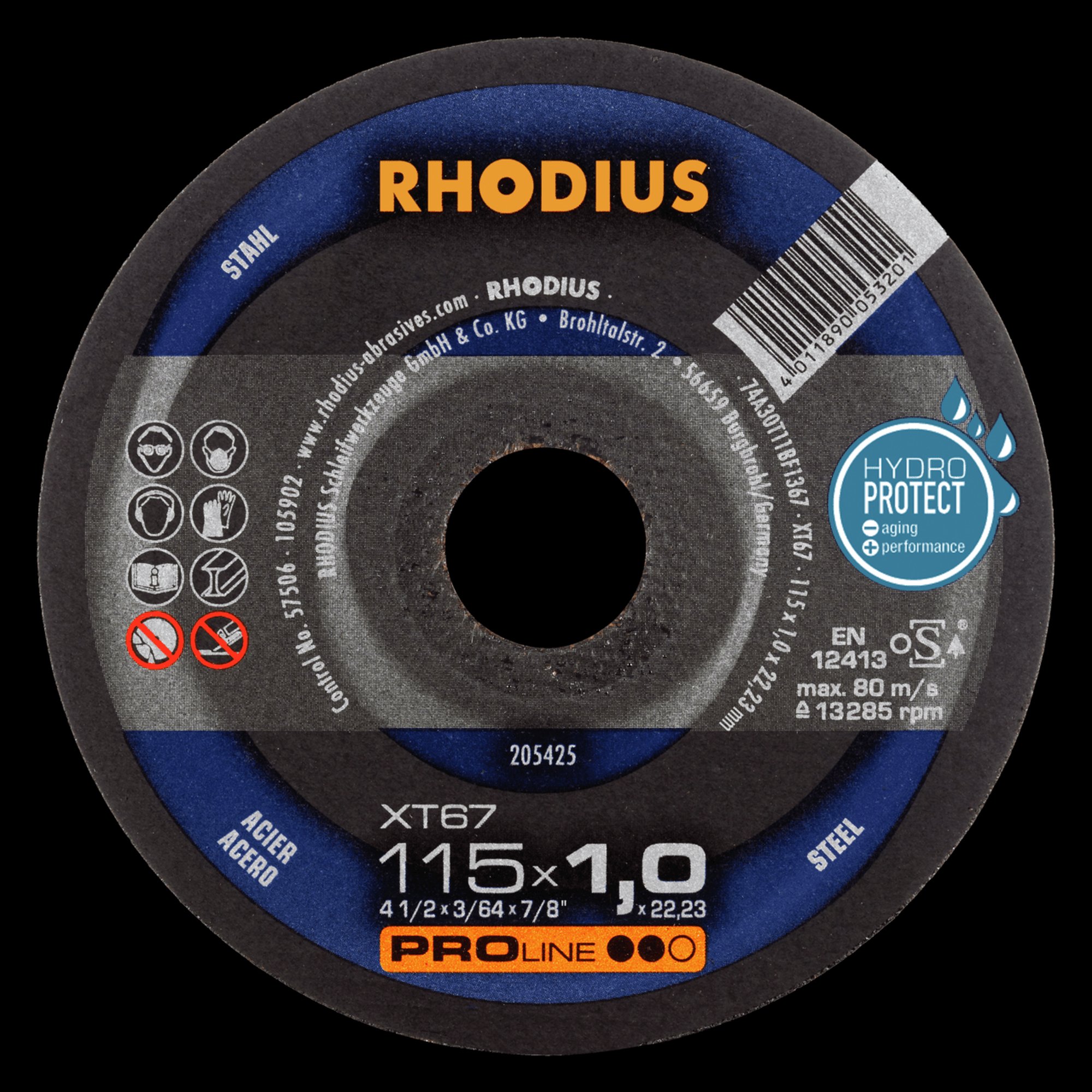 50 x RHODIUS Extradünne Trennscheibe XT67 Ø 115 mm