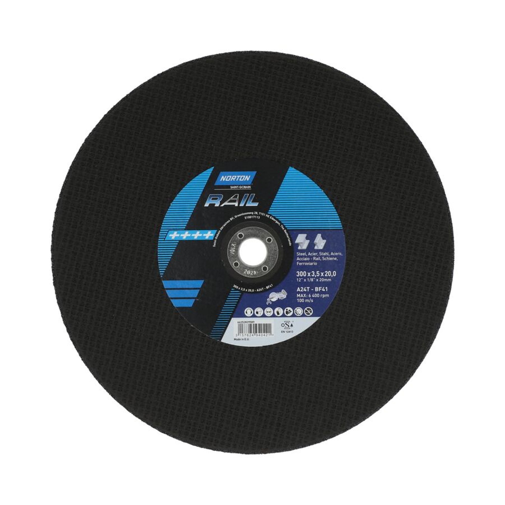 10 x Norton Trennscheibe für Metall RAIL 300x3.5x20mm - Hochleistungsscheibe