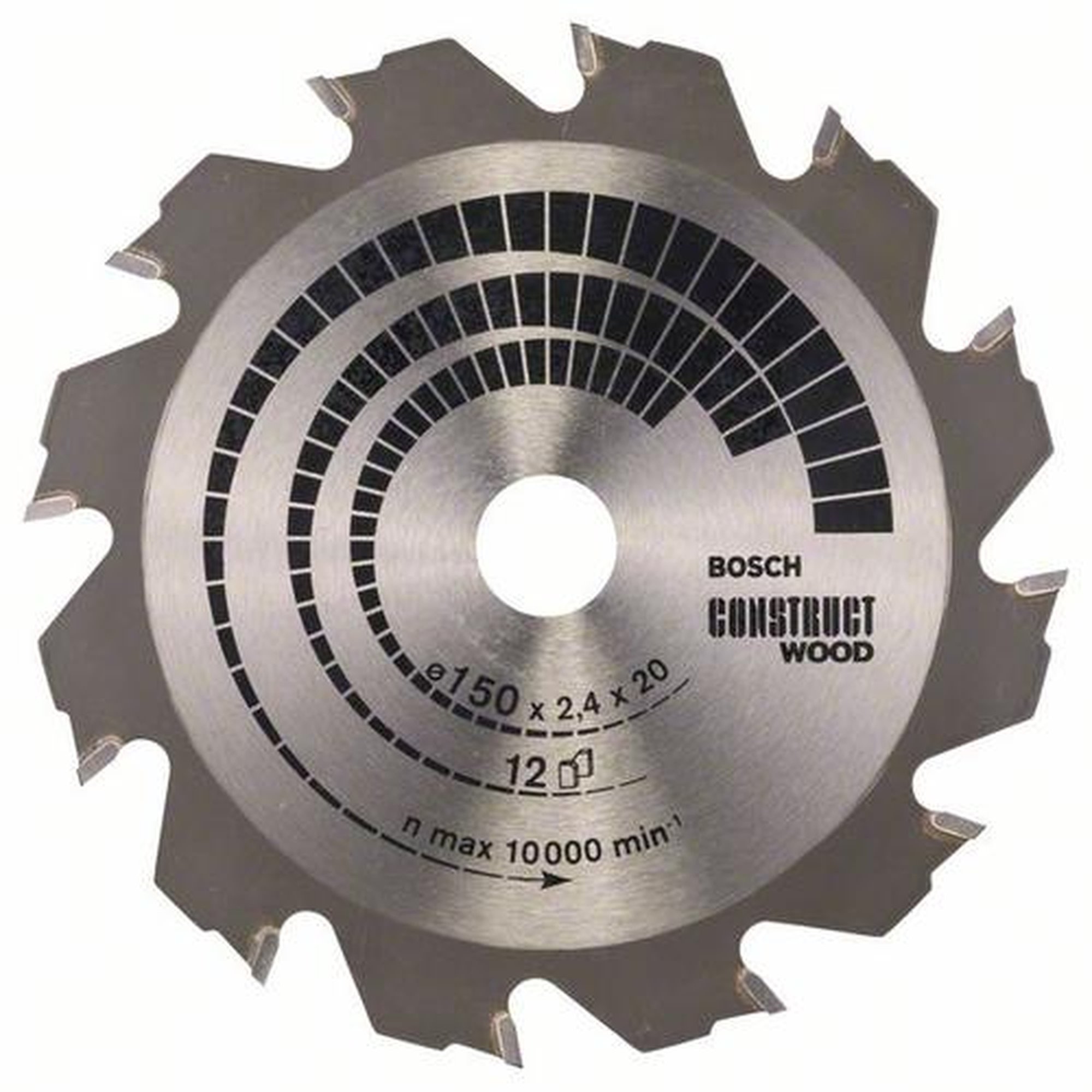 BOSCH Kreissägeblatt Bauholz, Ø 150 mm, 12 Zähne