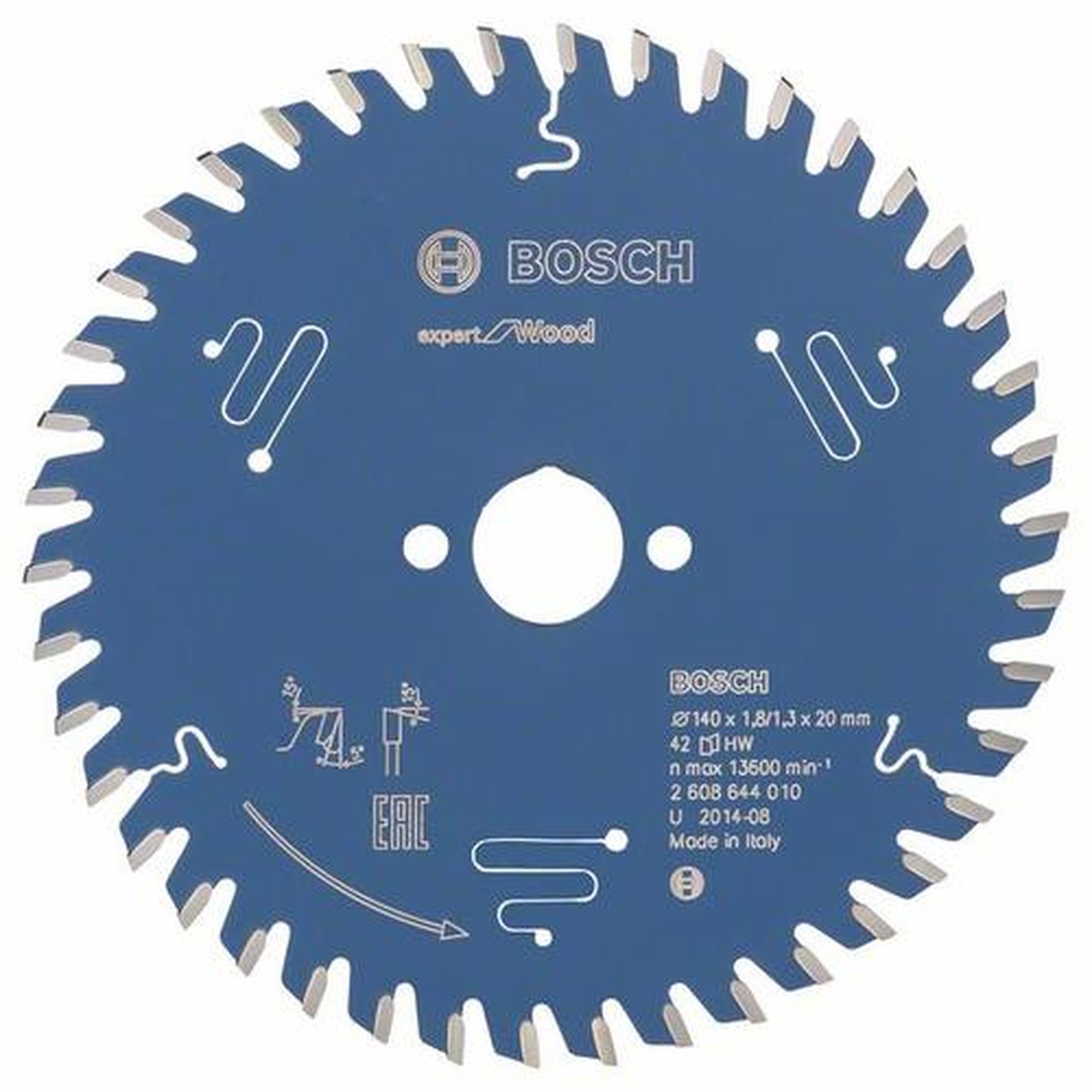 BOSCH Kreissägeblatt Expert für Holz, Ø 140 mm, 42 Zähne
