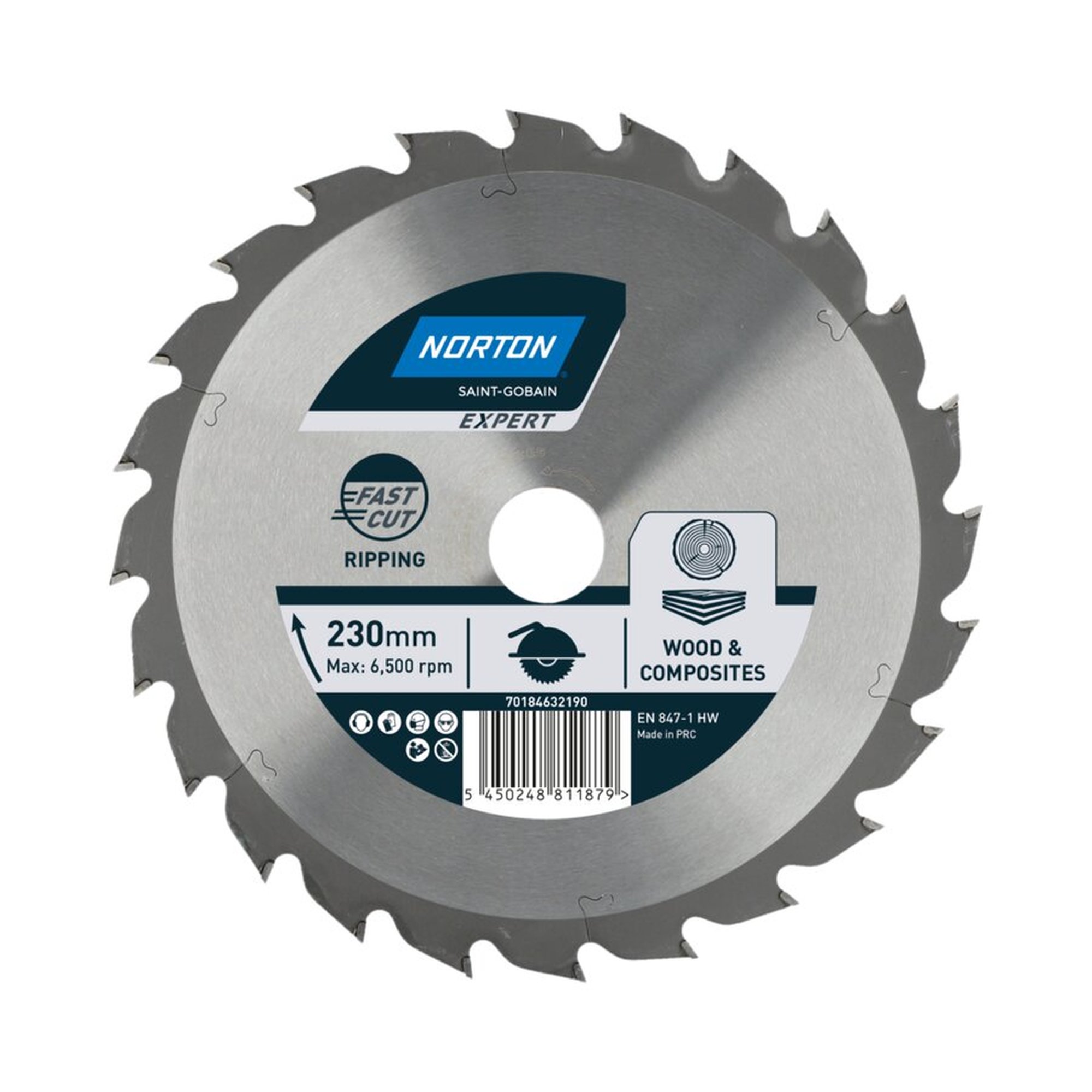 Norton EXPERT RIPPING TCT-Sägeblatt für Holz & Verbundstoffe 230x2.4mm/1.6x30mm