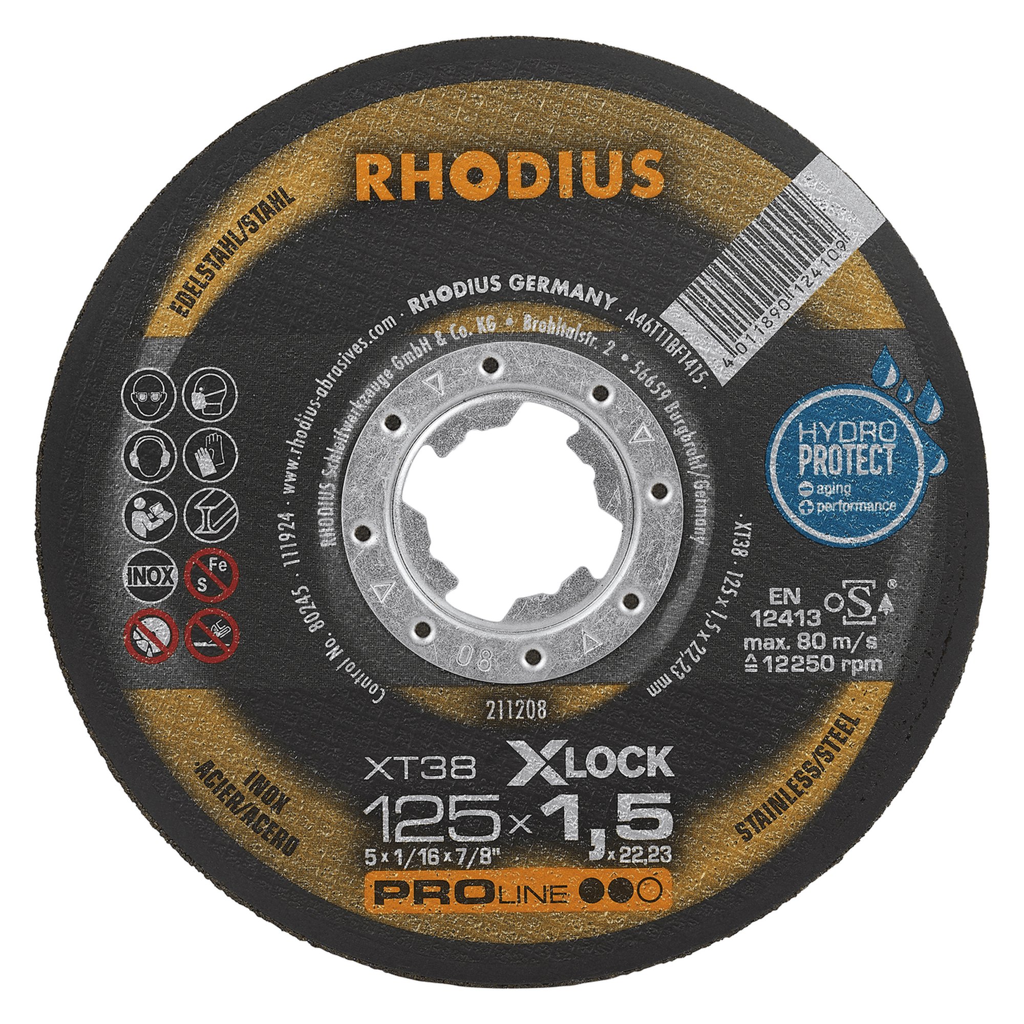 25 x RHODIUS Extradünne Trennscheibe XT38 X-LOCK Ø 125 mm