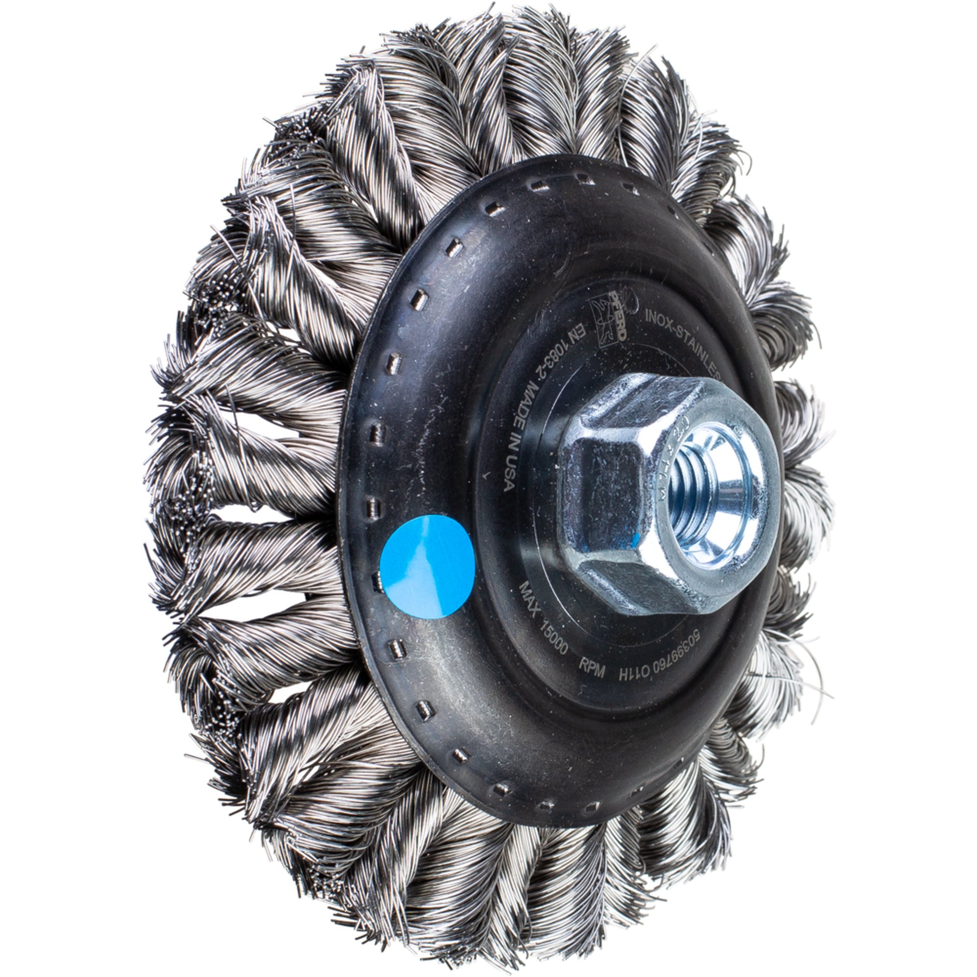 PFERD Kegelbürste mit Gewinde, gezopft POS KBG 12515/M14 CT INOX 0,35