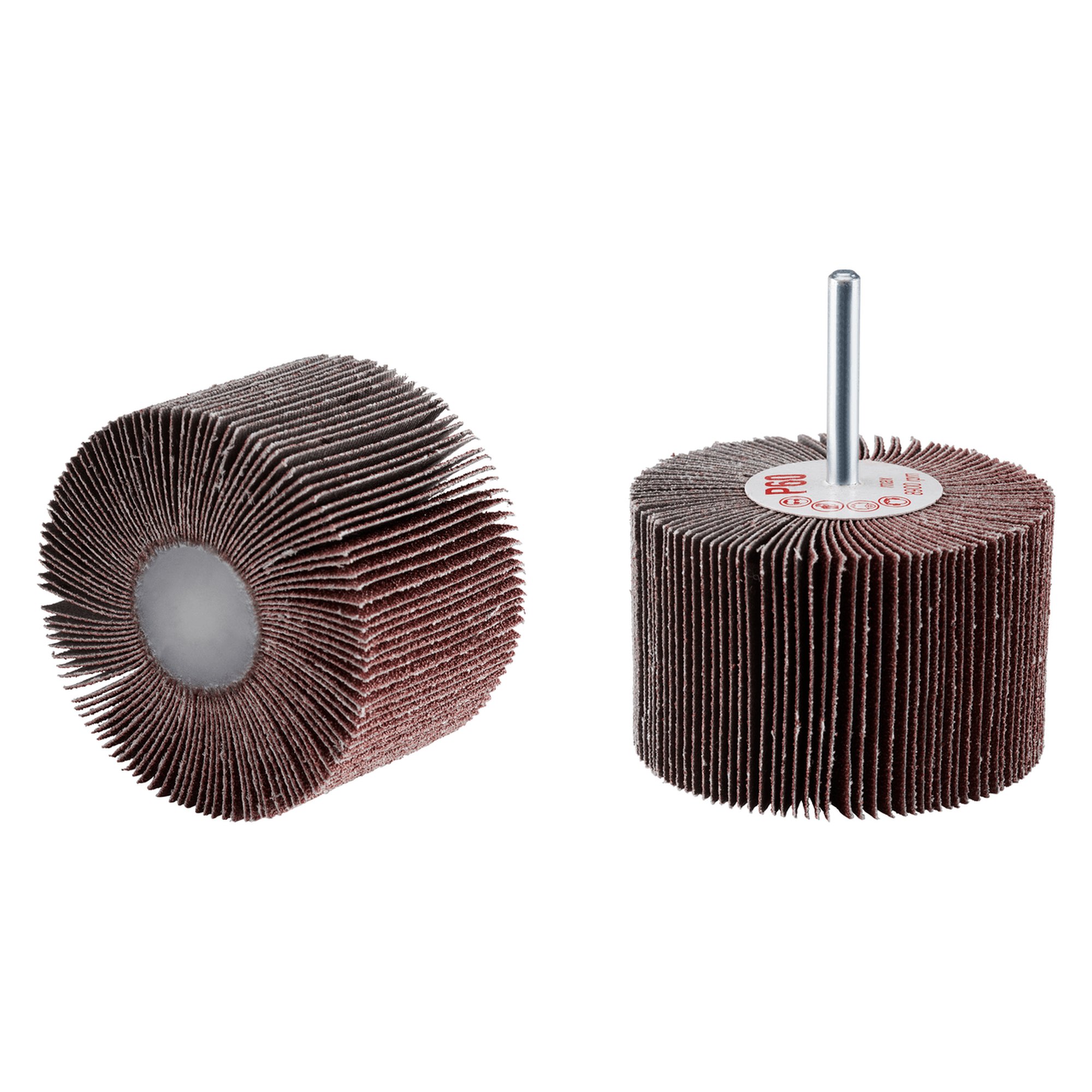 10 x RHODIUS Fächerschleifer Schleifmop FS Ø 80 mm Körnung 80