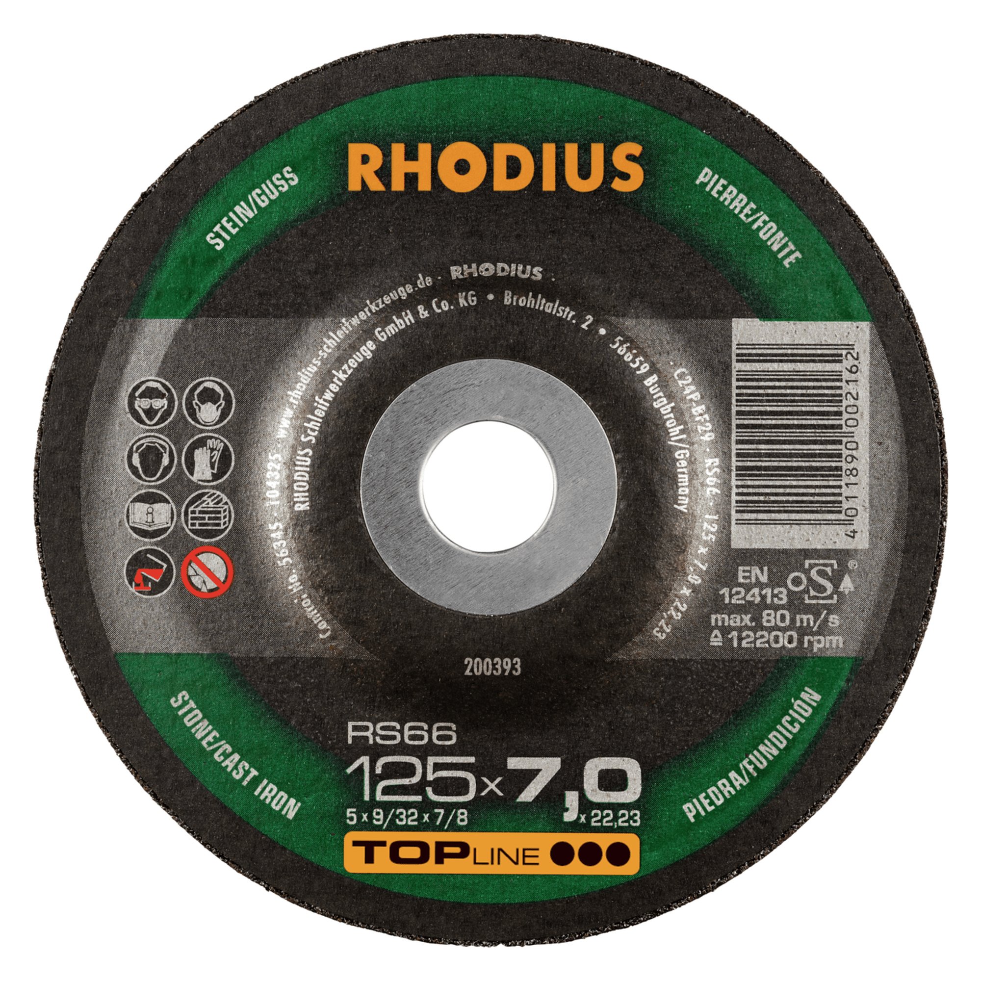 25 x RHODIUS Schruppscheibe RS66 Ø 125 mm