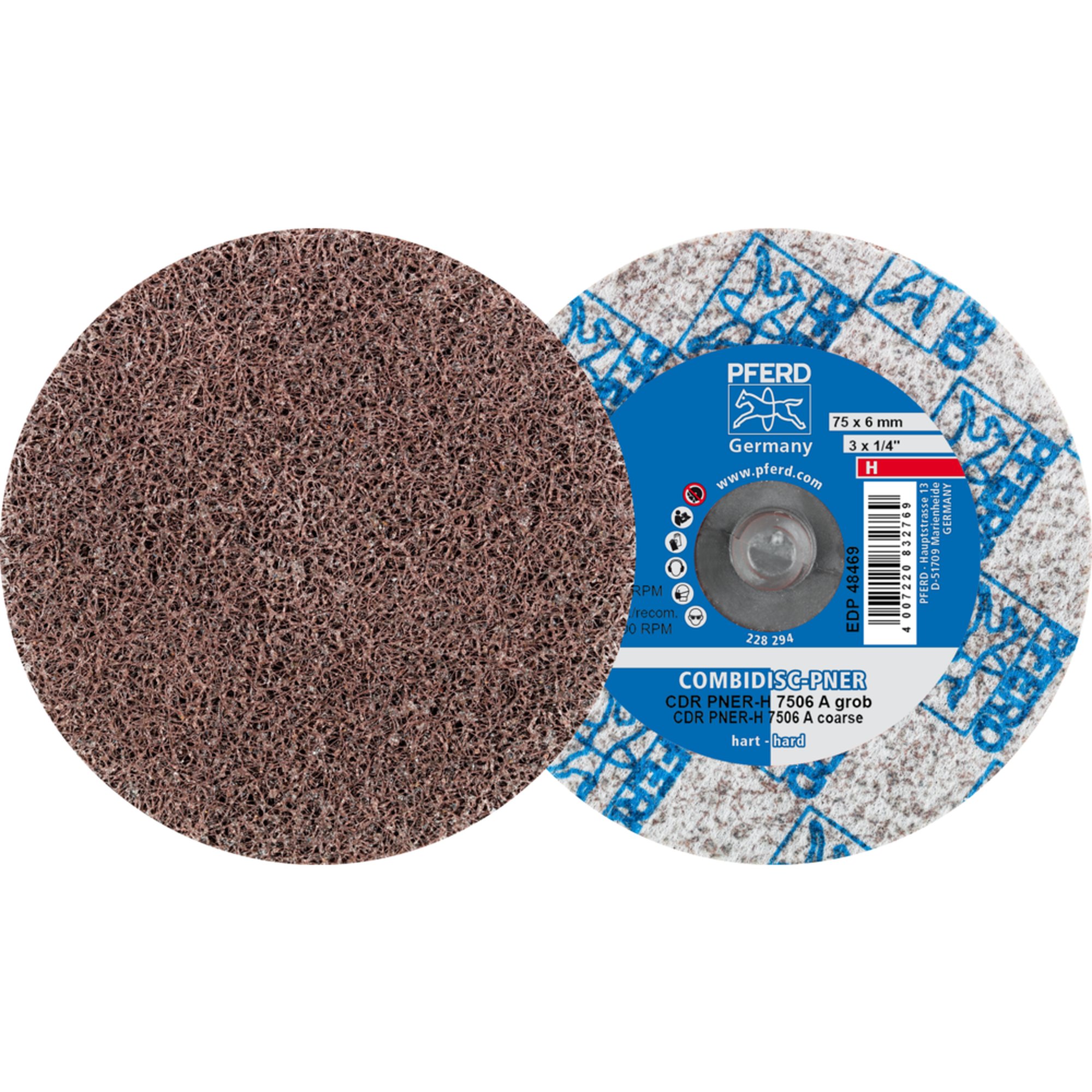 25 x PFERD COMBIDISC-Vliesronde CDR PNER-H 7506 A G