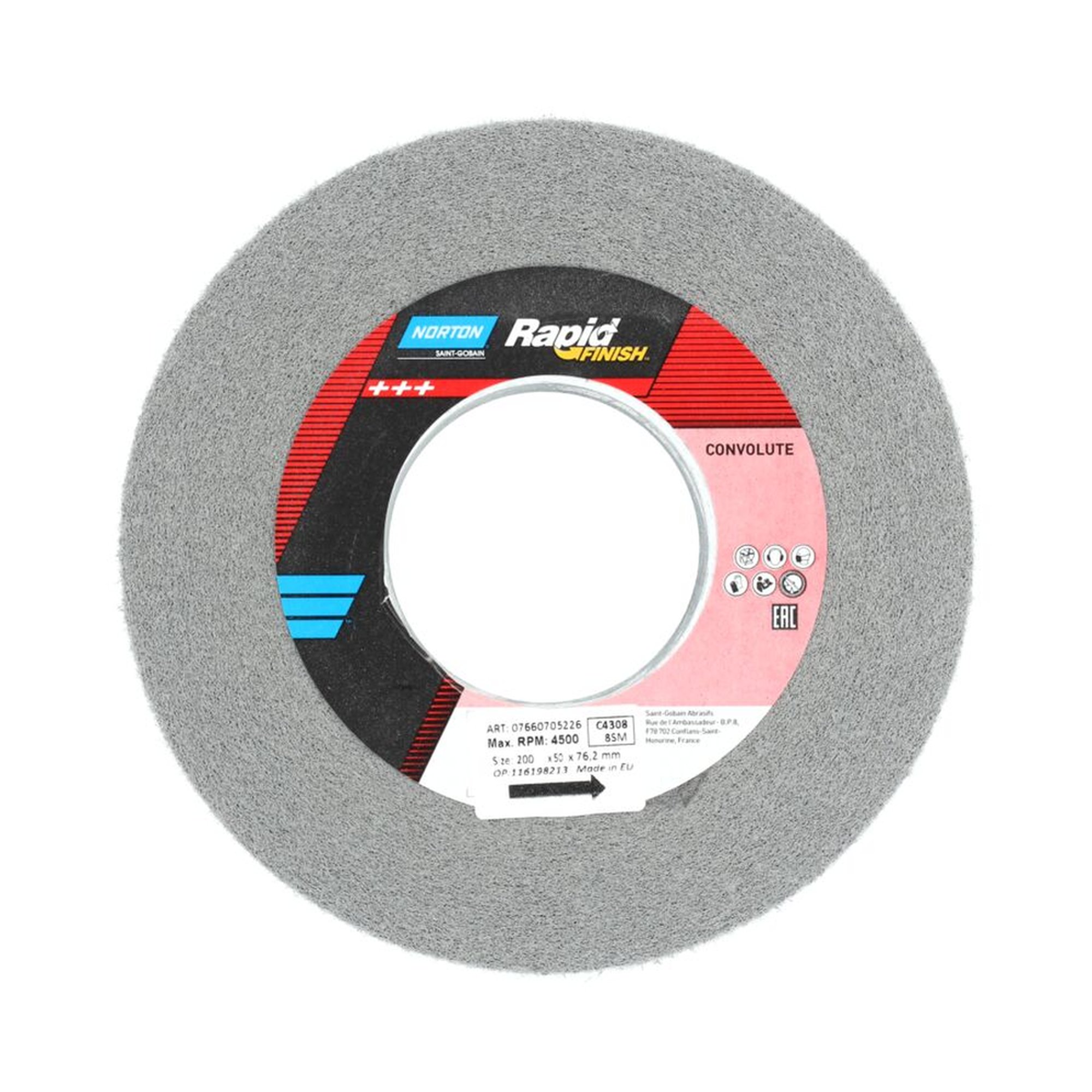 Norton Gewickelte Kompaktscheibe Ser-1000 Long Life 200x50x76.2mm Mittel Grau