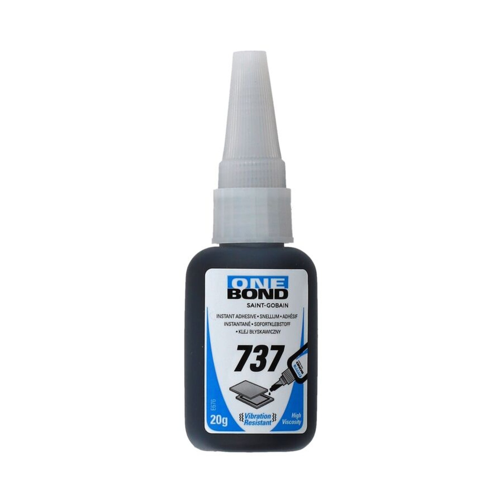 10 x Norton Instant Adhesive OneBond Schwarz Plastikflasche 20g Kleber