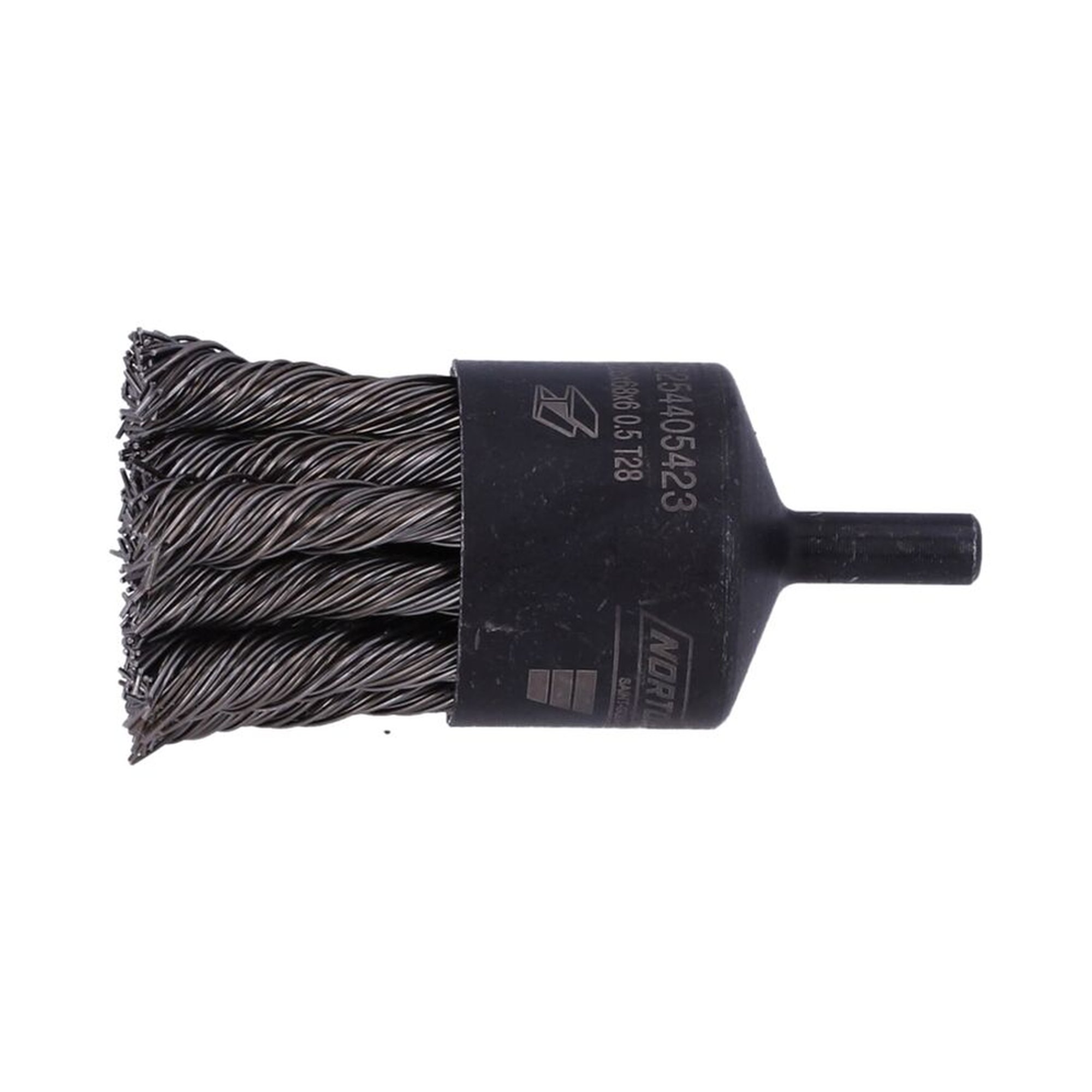 12 x Norton Drahtbürste gezopft, auf Schaft montiert, ENB 28 68 6 0,50 T28