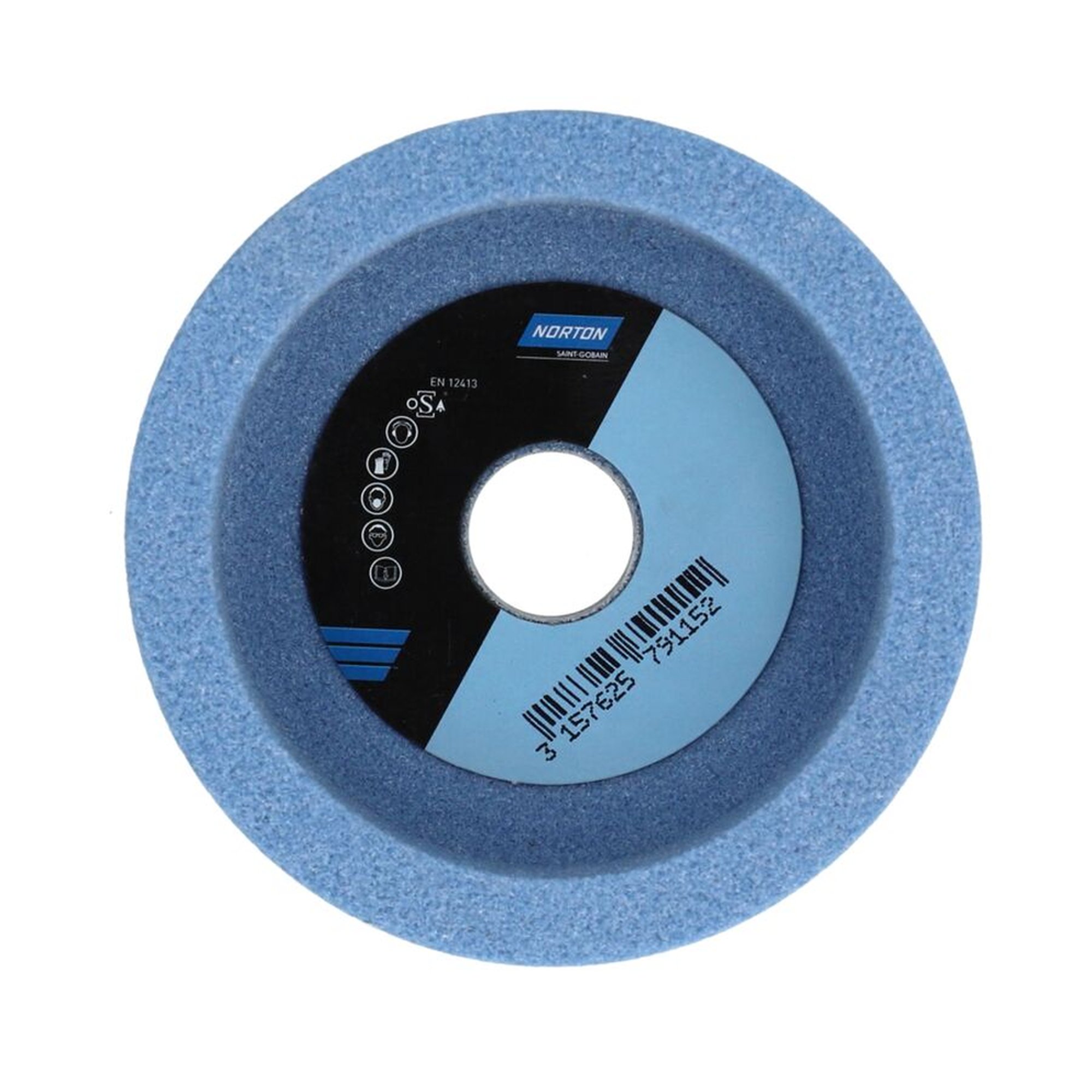 2 x Norton Schleiftopf zylindrisch 100x50x20 20/10/14 K80 3SG