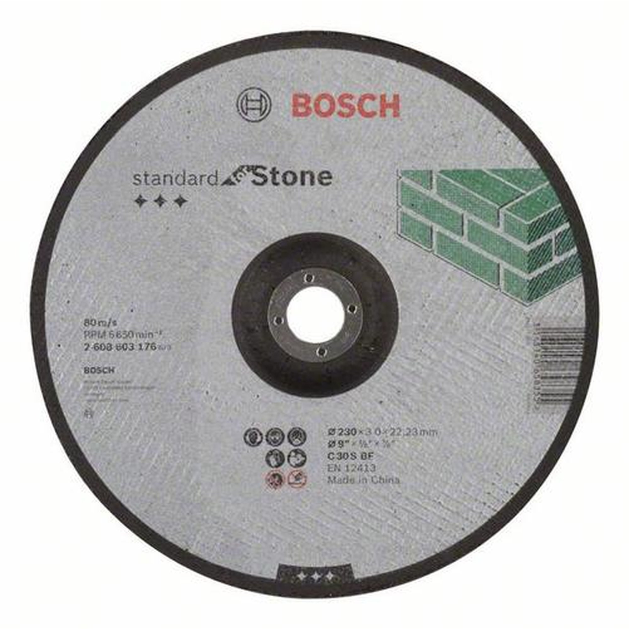 25x BOSCH Trennscheibe gekröpft Standard für Stein C 30 S BF, Ø 230 x 3,0 mm