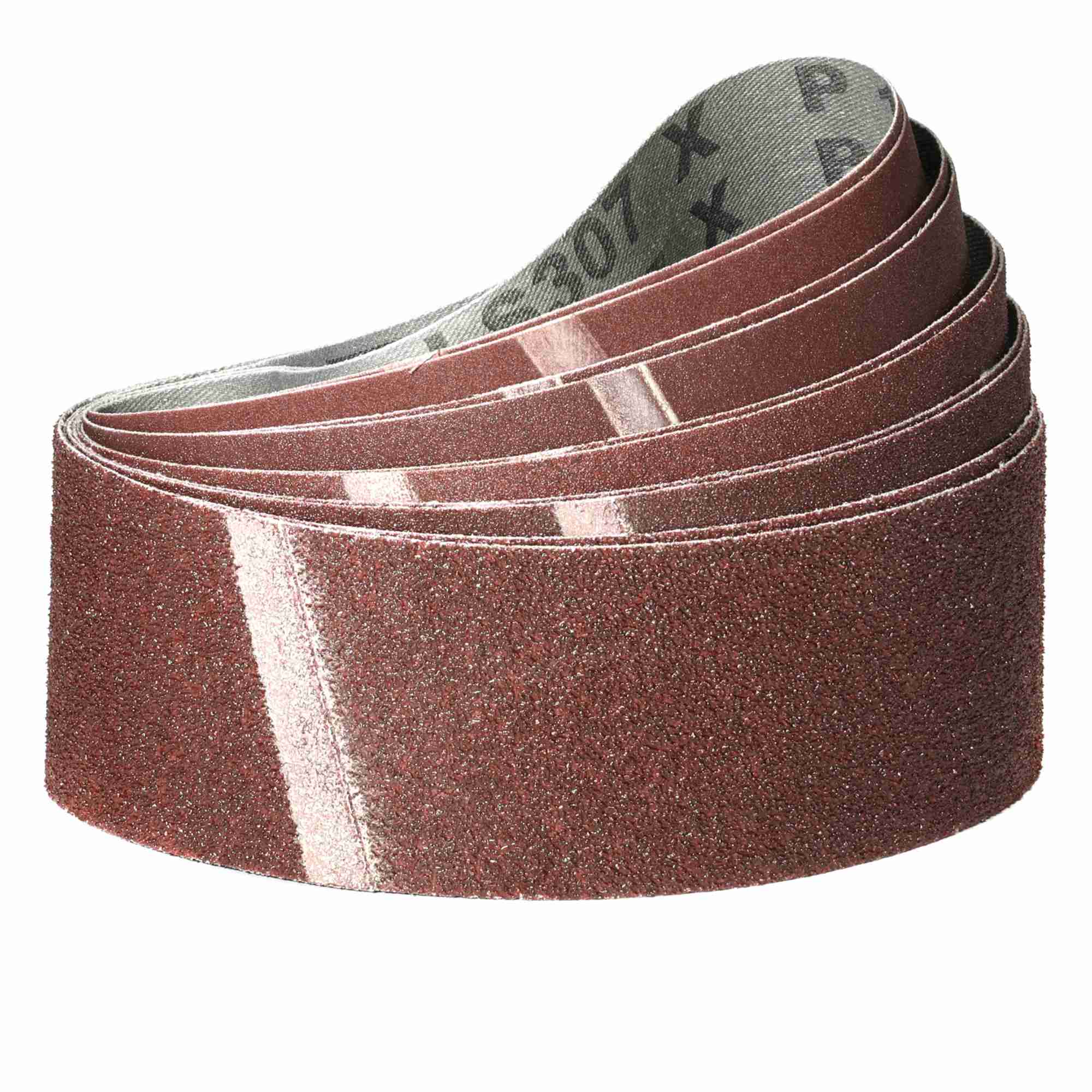 Klingspor Schleifband Profi-Set Korund | gemischte Körnungen 40/60/80/120/180 für Bandschleifer | Alle Maße wählbar