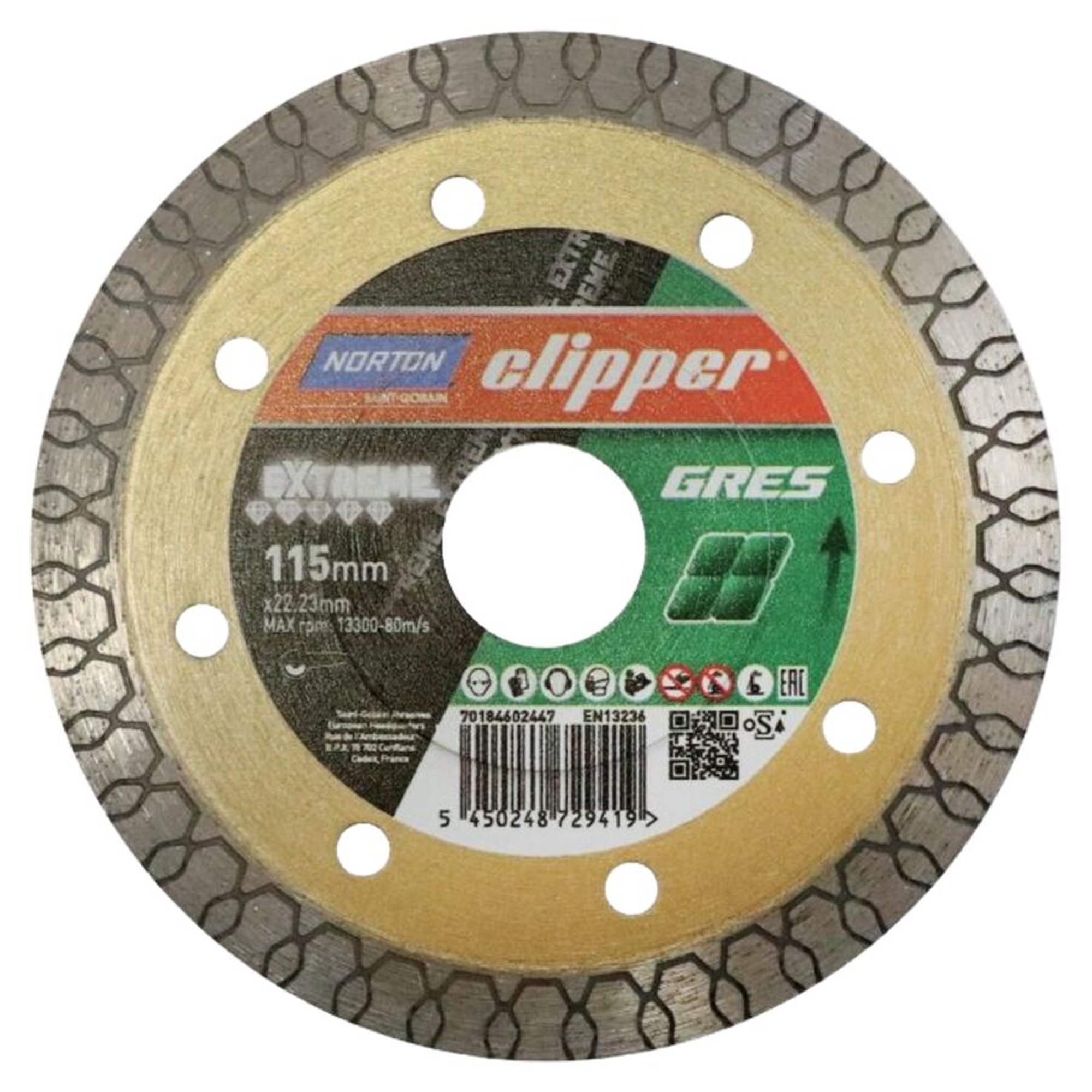 Norton Clipper EXTREME Diamantscheibe 115x22.23mm für präzises Schneiden