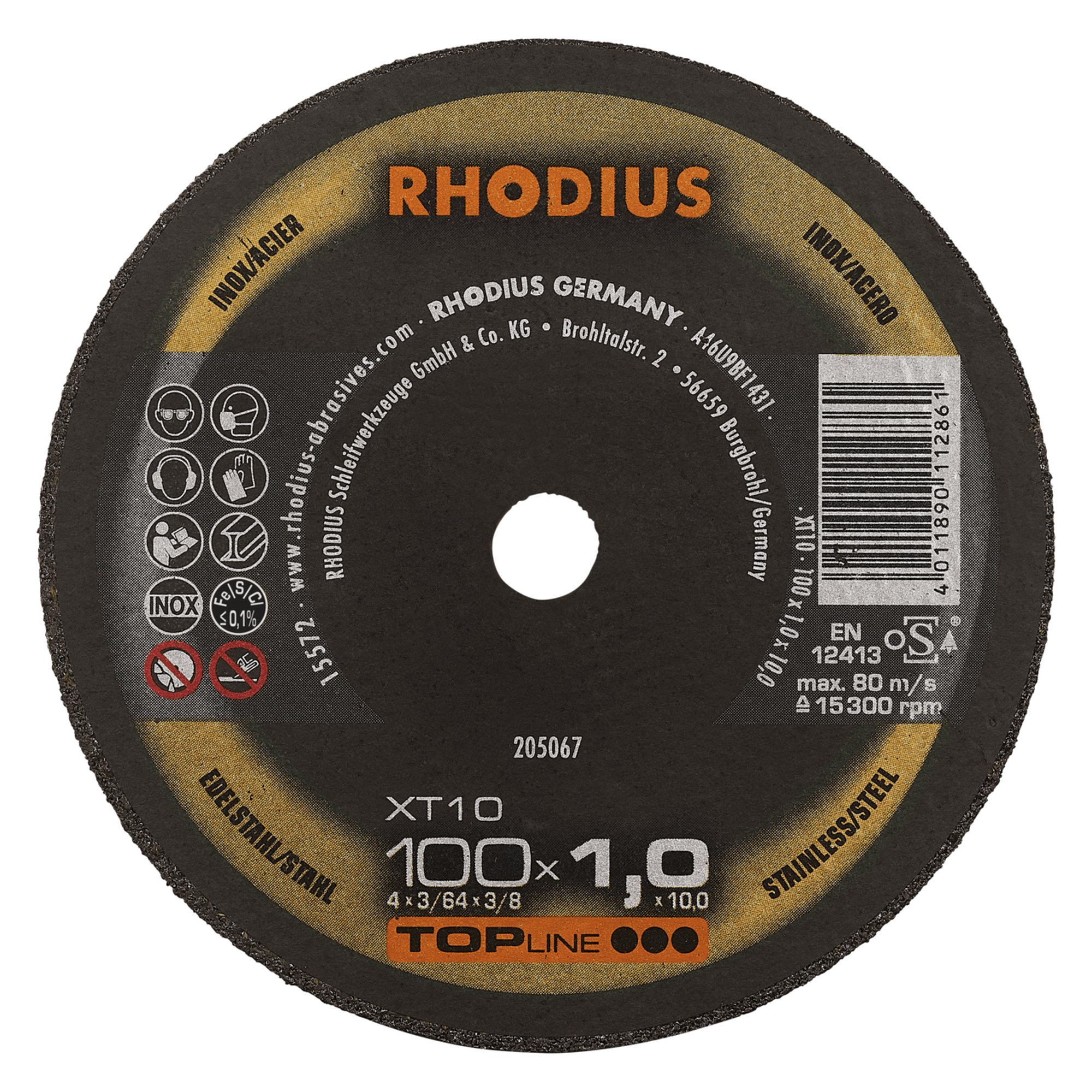 50 x RHODIUS Extradünne Mini Trennscheibe XT10 MINI Ø 100 mm
