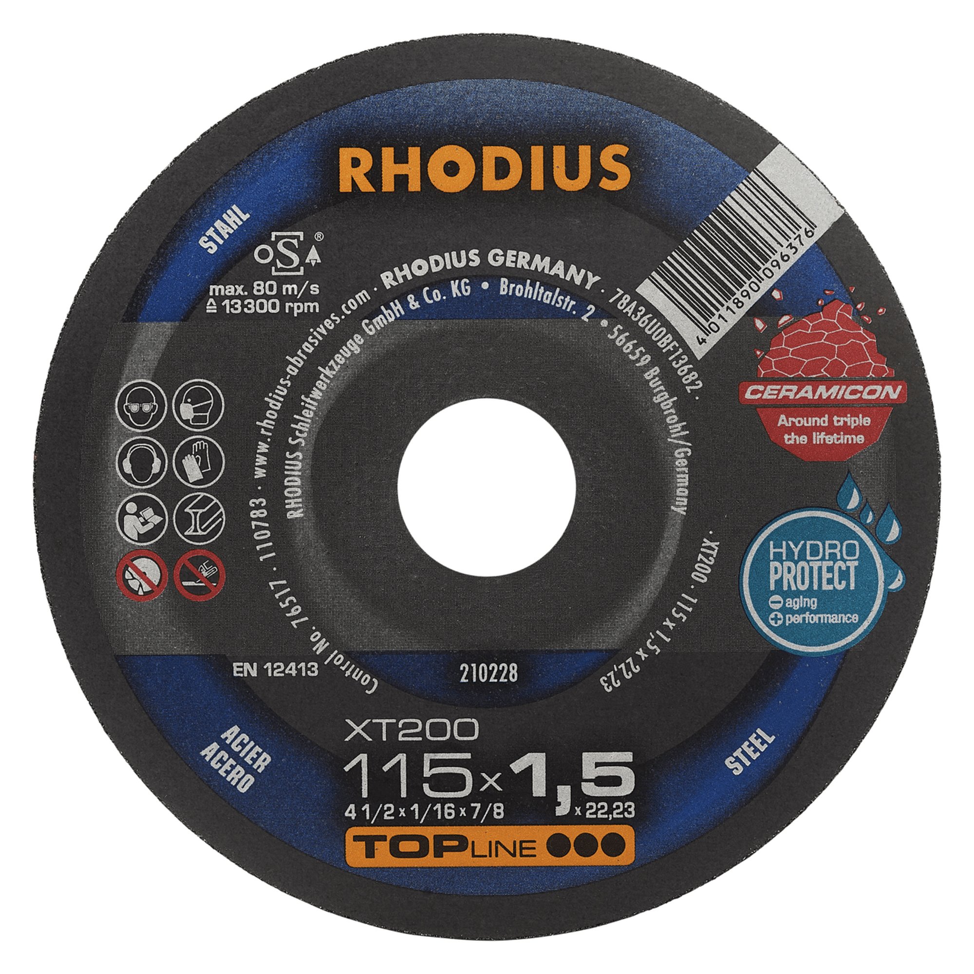 25 x RHODIUS Extradünne Trennscheibe XT200 EXTENDED Ø 115 mm