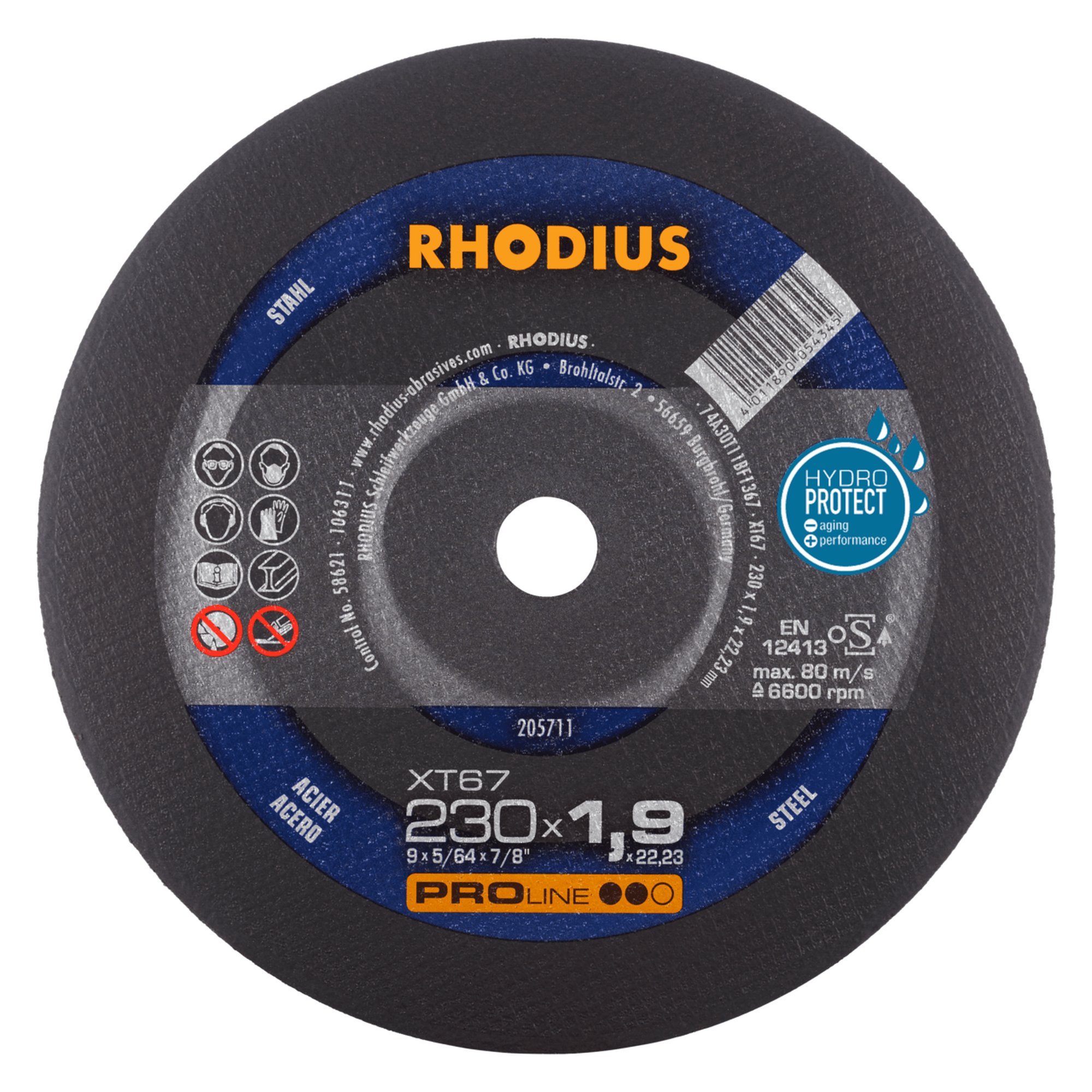 25 x RHODIUS Extradünne Trennscheibe XT67 Ø 230 mm