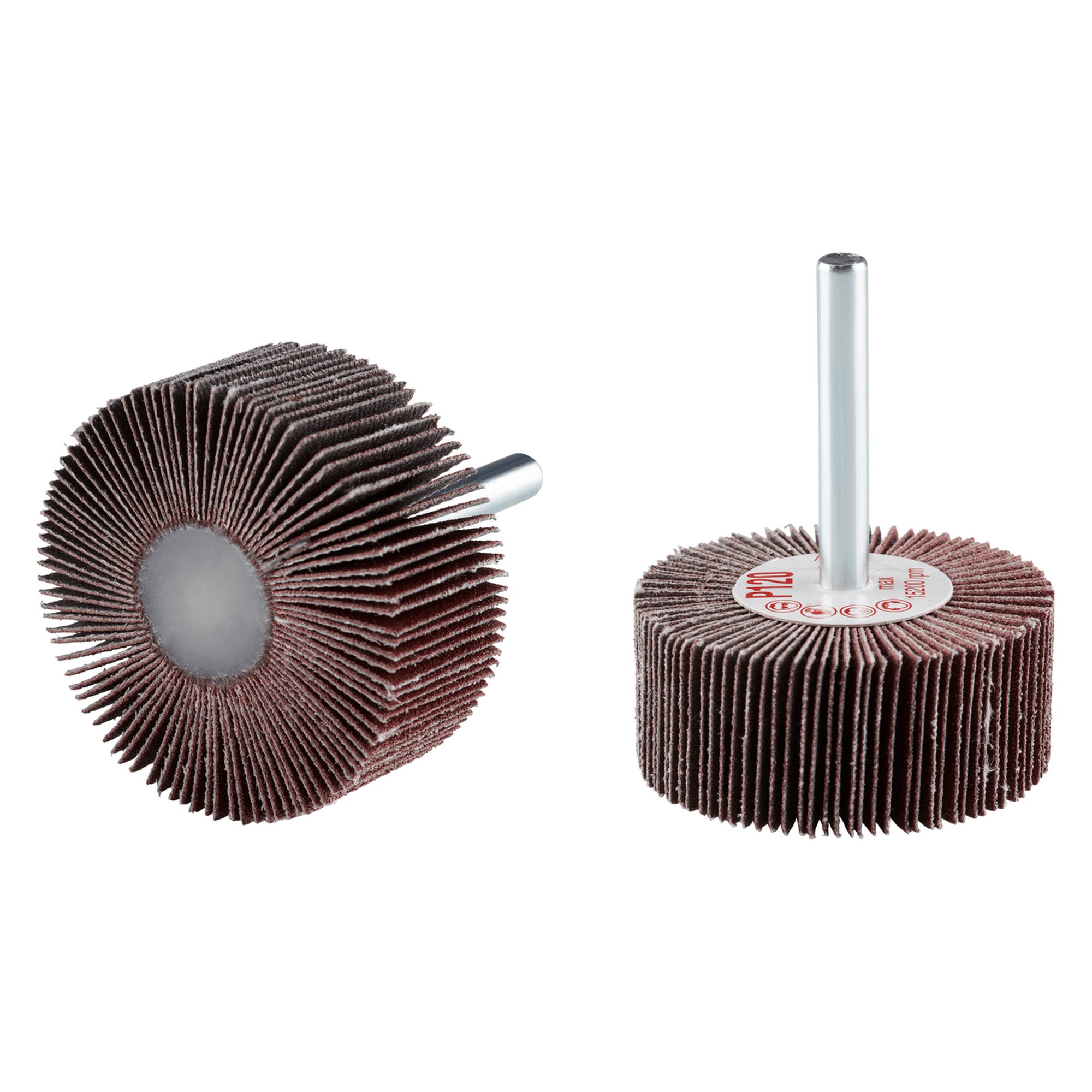 10 x RHODIUS Fächerschleifer Schleifmop FS Ø 50 mm Körnung 150