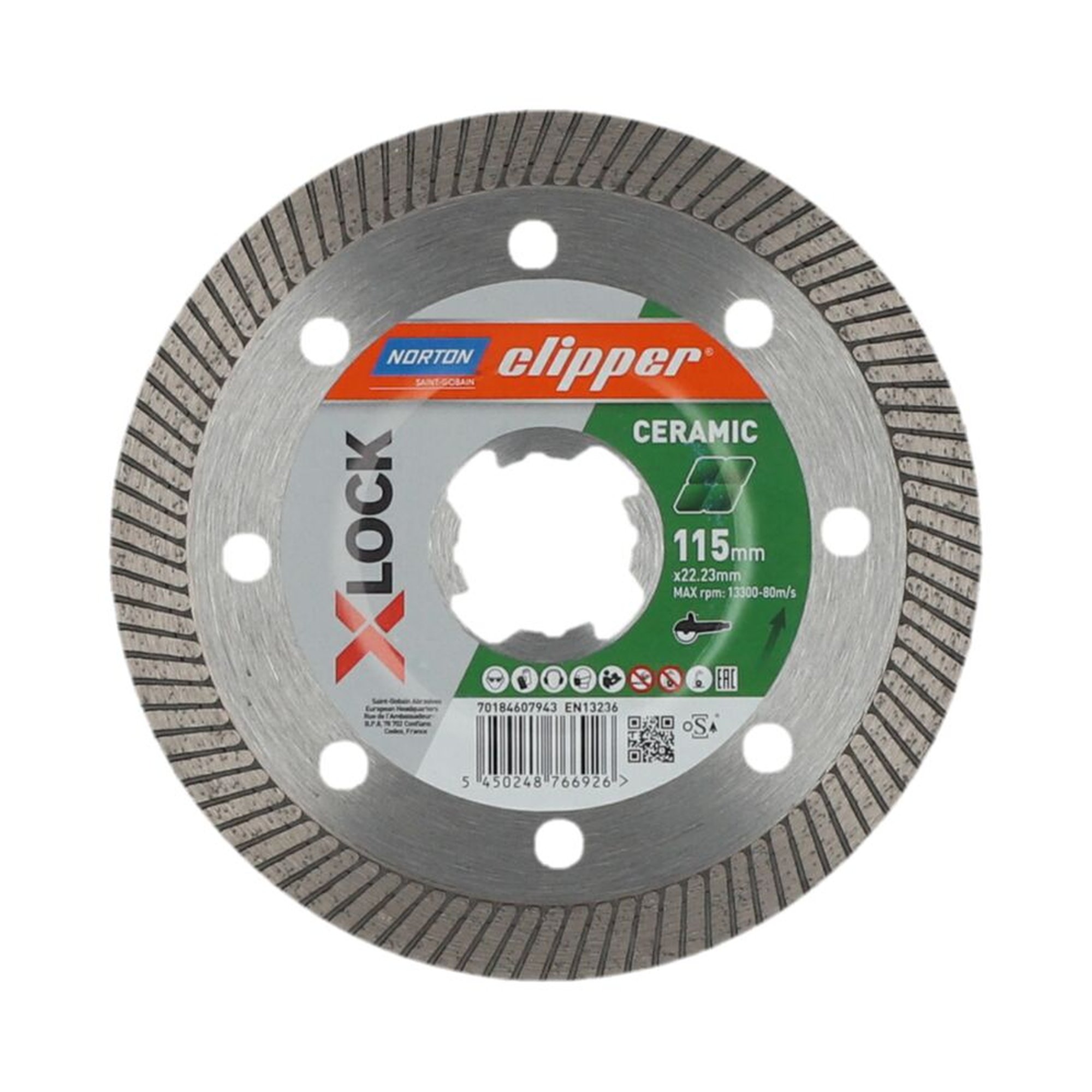 Norton Clipper CERAMIC Diamantscheibe 115x22.23mm für präzises Schneiden