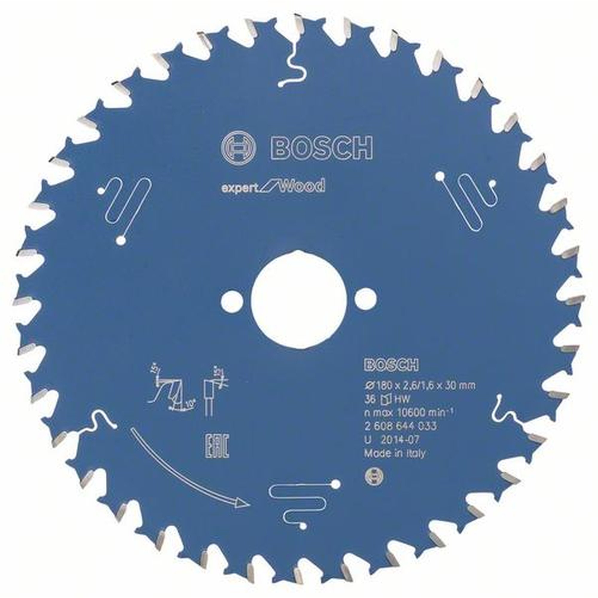 BOSCH Kreissägeblatt Expert für Holz, Ø 180 mm, 36 Zähne