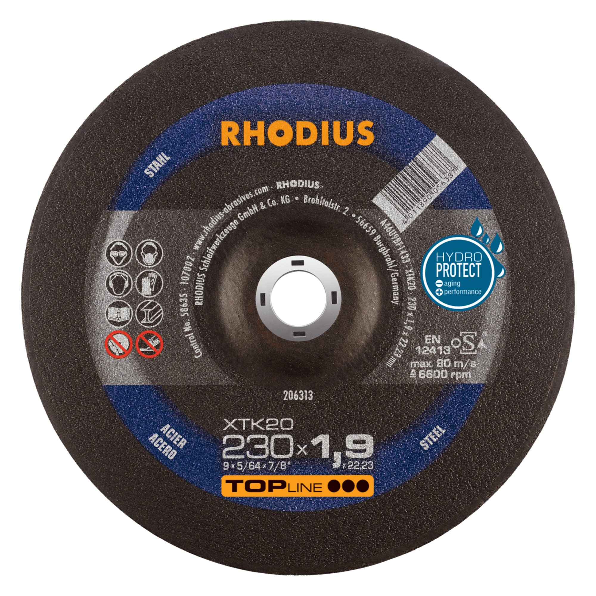 25 x RHODIUS Extradünne Trennscheibe XTK20 Ø 230 mm