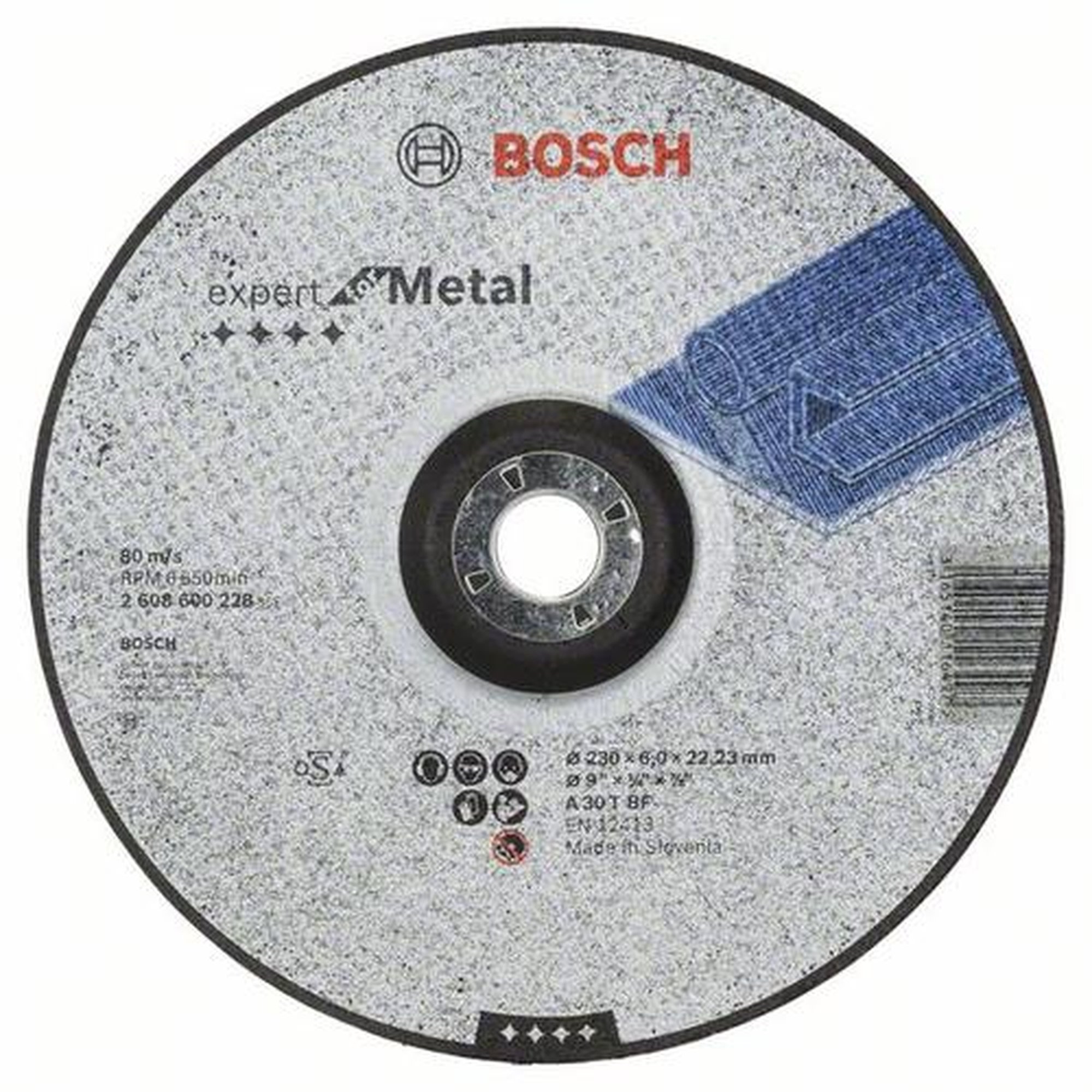 10x BOSCH Schruppscheibe gekröpft Expert für Metall A 30 T BF, Ø 230 x 6 mm